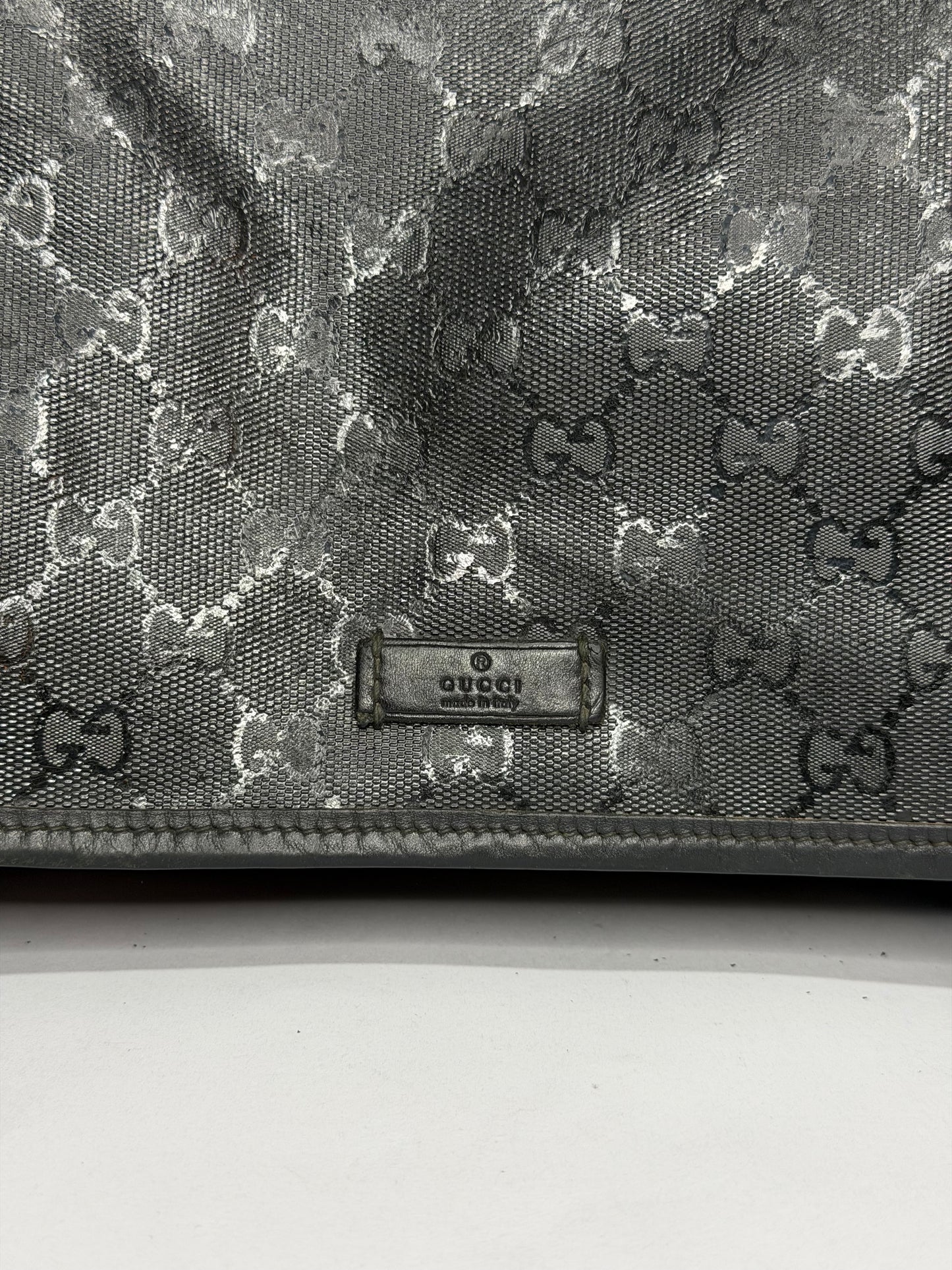Gucci Double Buckle Messenger Bag GG Imprime Medium