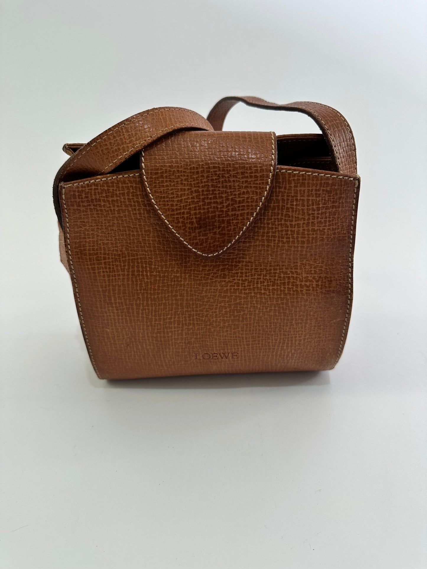 Loewe Vintage Brown Leather Crossbody Bag