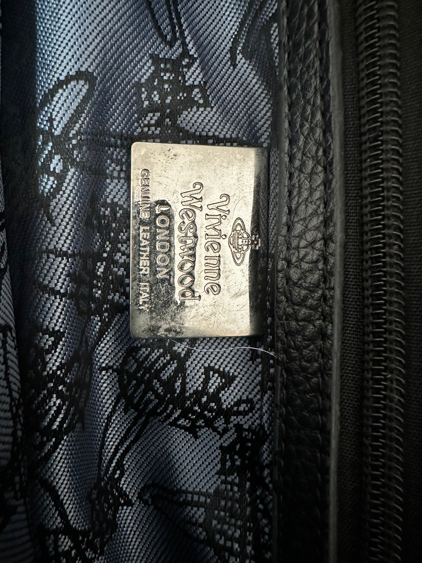 VIVIENNE WESTWOOD Black Leather Tote