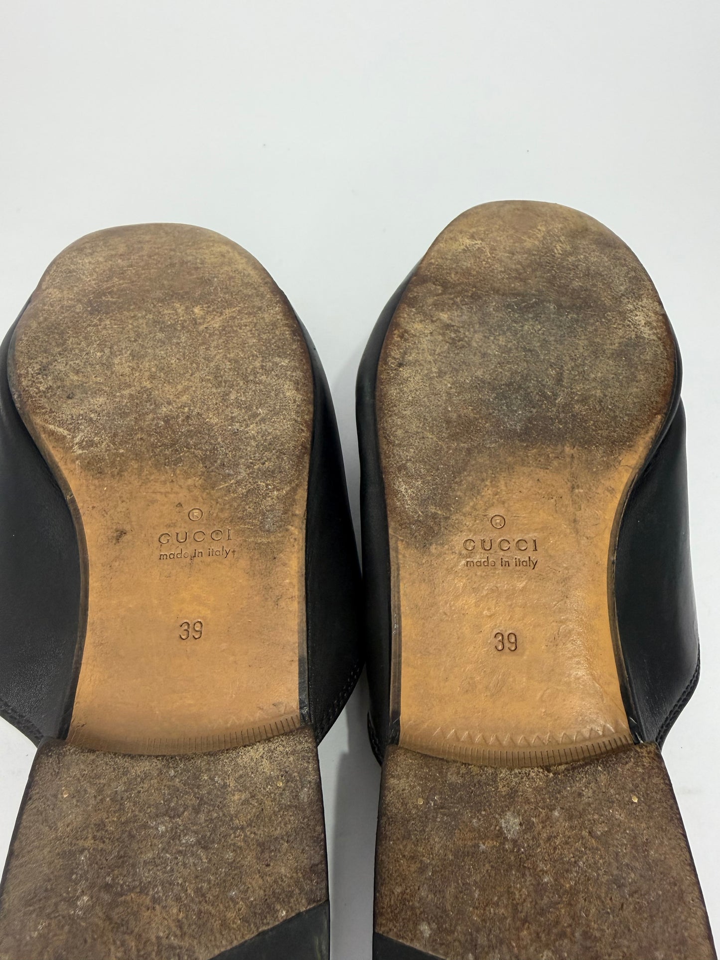 Gucci Black Leather Rose Embroidered Princetown Horsebit Flat Mules Size 39 EU/ 9 US / 6 UK