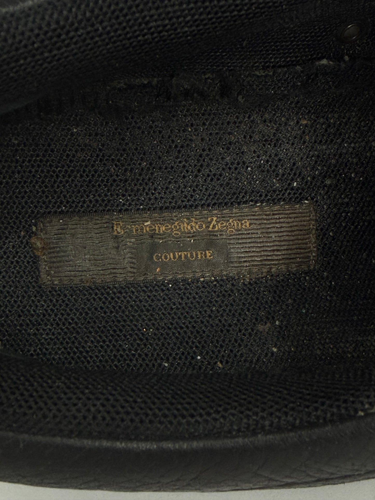 Ermenegildo Zegna Black Leather Triple Stitch Slip On Sneakers Size 6.5 UK/ 7.5 US