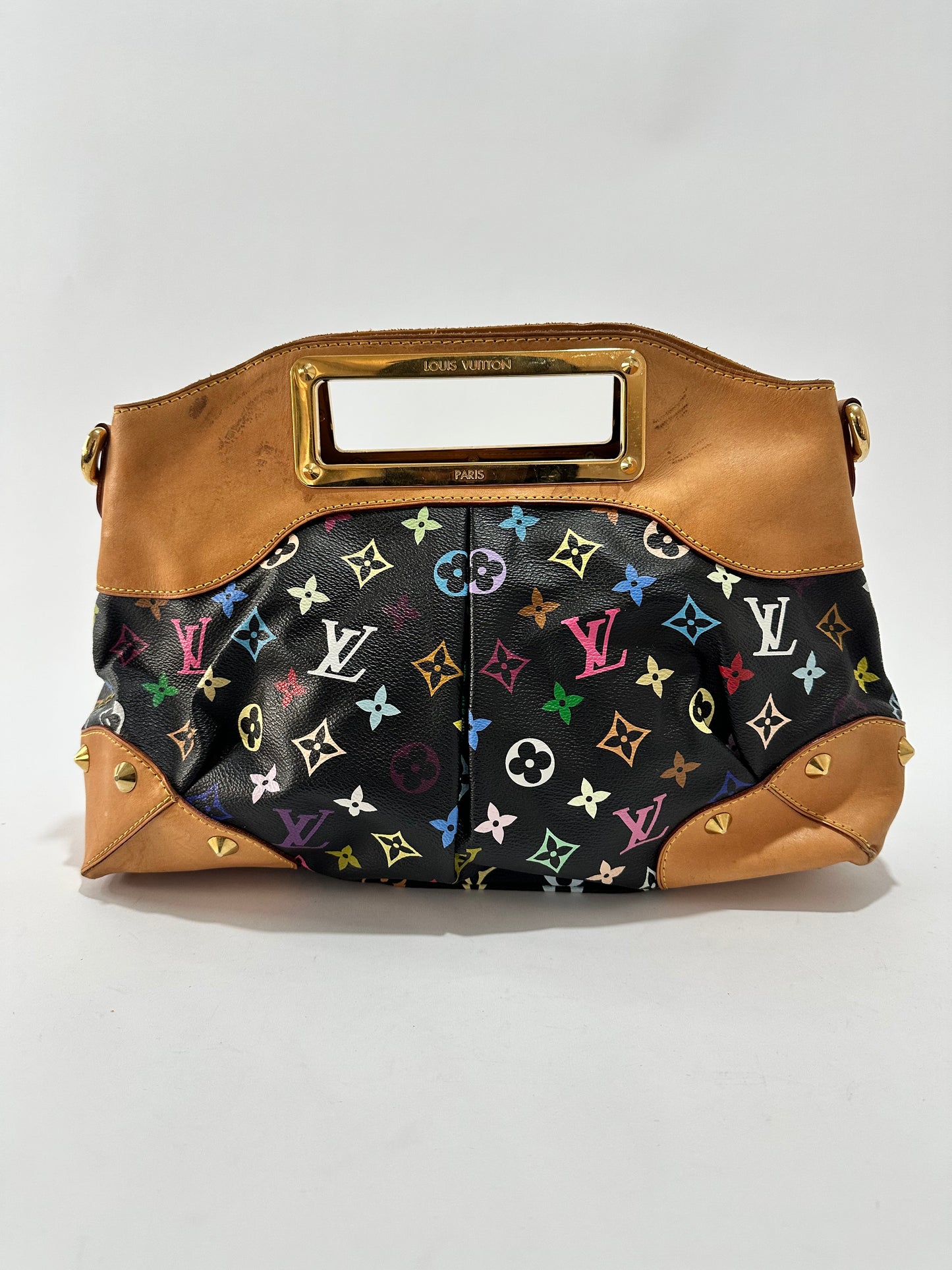Louis Vuitton Black Multicolor Monogram Canvas Judy MM Bag
