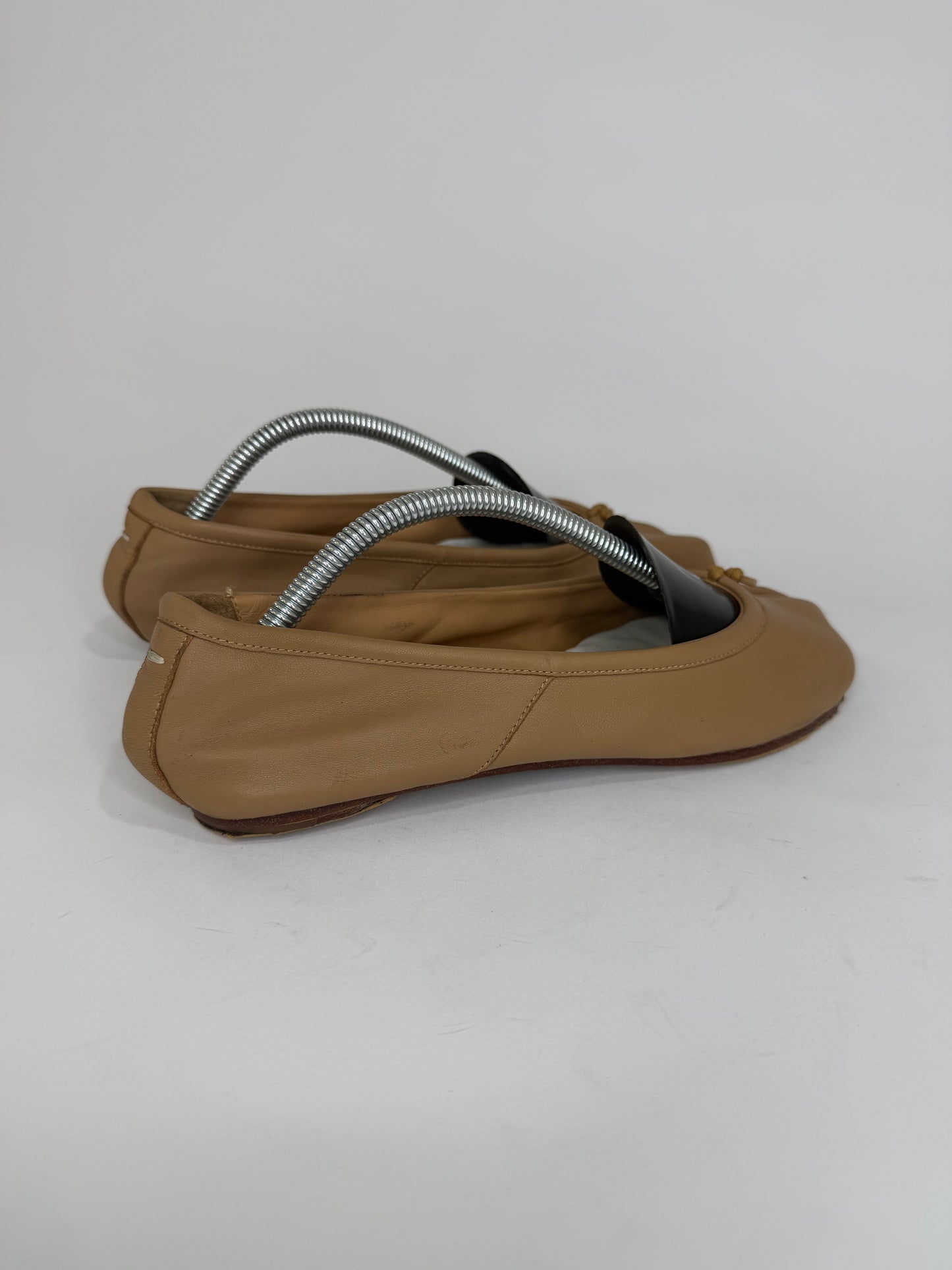 Maison Margiela Tabi Ballet Flats Brown Leather Split-Toe EU 36 / 6 US/ 3 UK