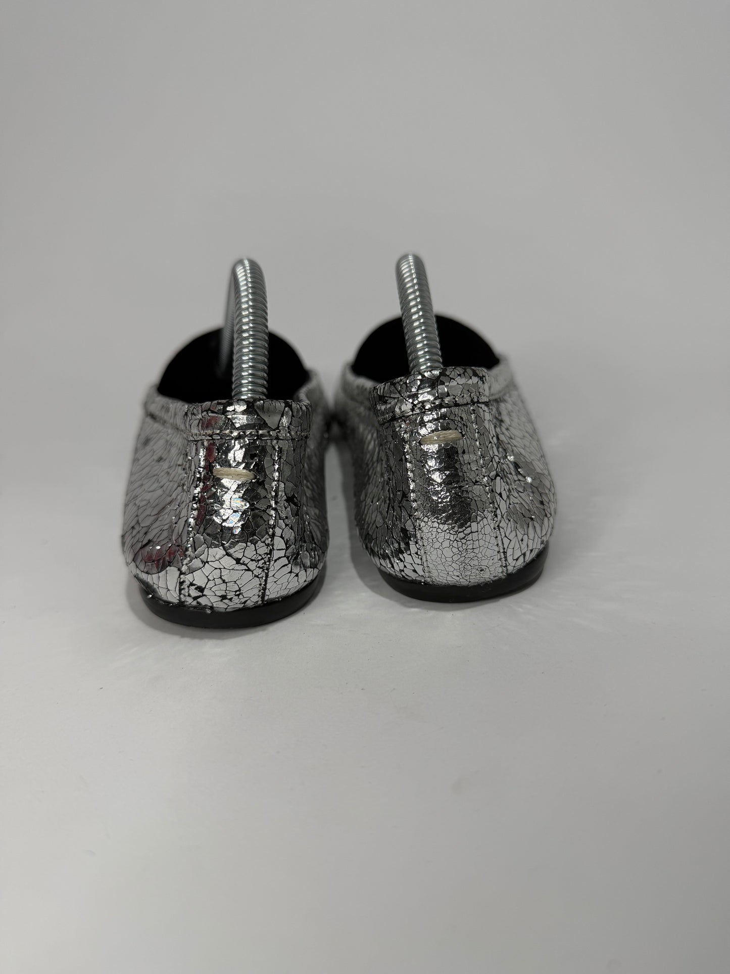 Maison Margiela Silver Tabi Mirror Ballerina Flats Size 36 EU/ 6 US