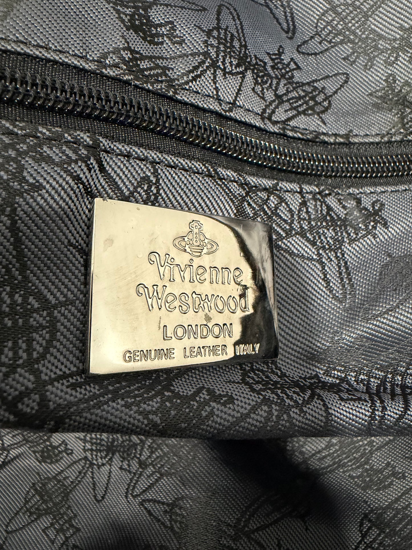 VIVIENNE WESTWOOD Multicolor Plaid Tote Bag.