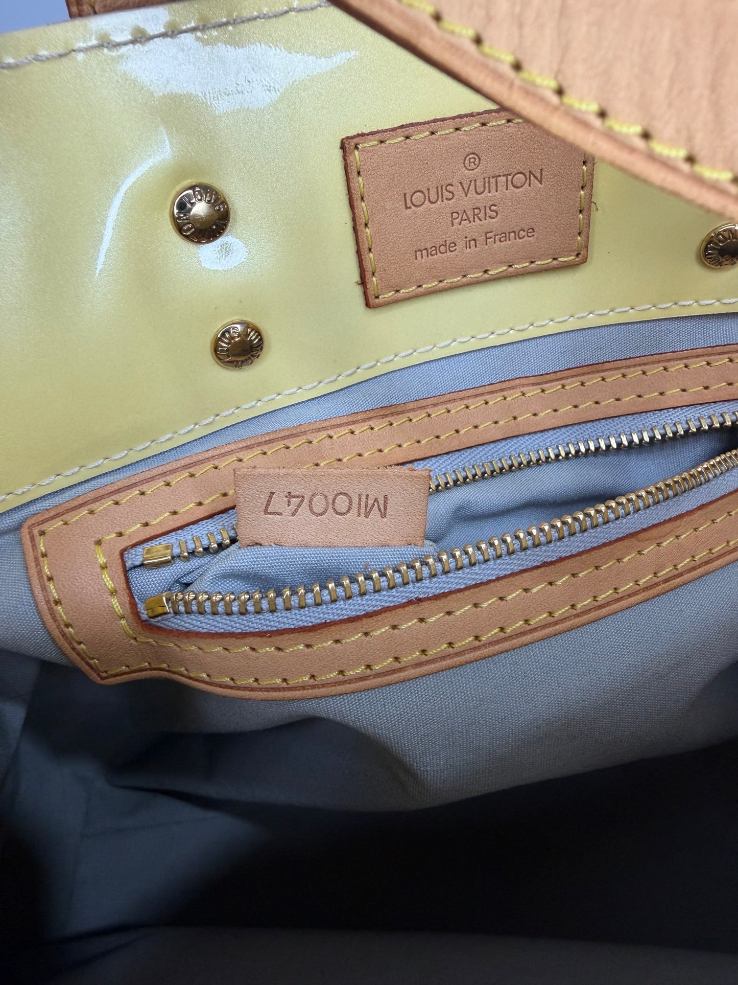 Louis Vuitton Yellow Monogram Vernis Reade PM Bag