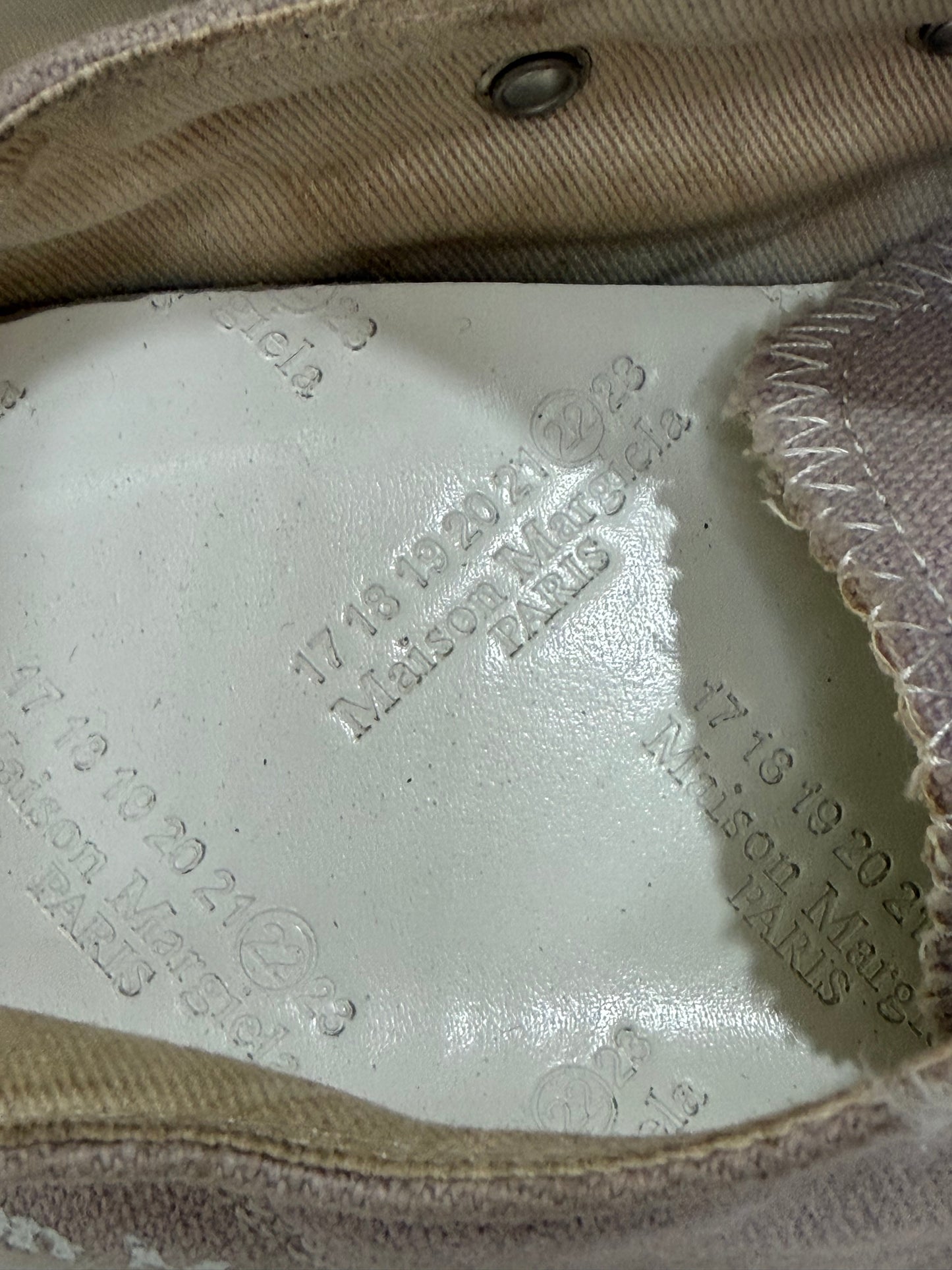 Maison Margiela Tabi Canvas Low-Top Sneakers Pastel EU 36 Made in Italy