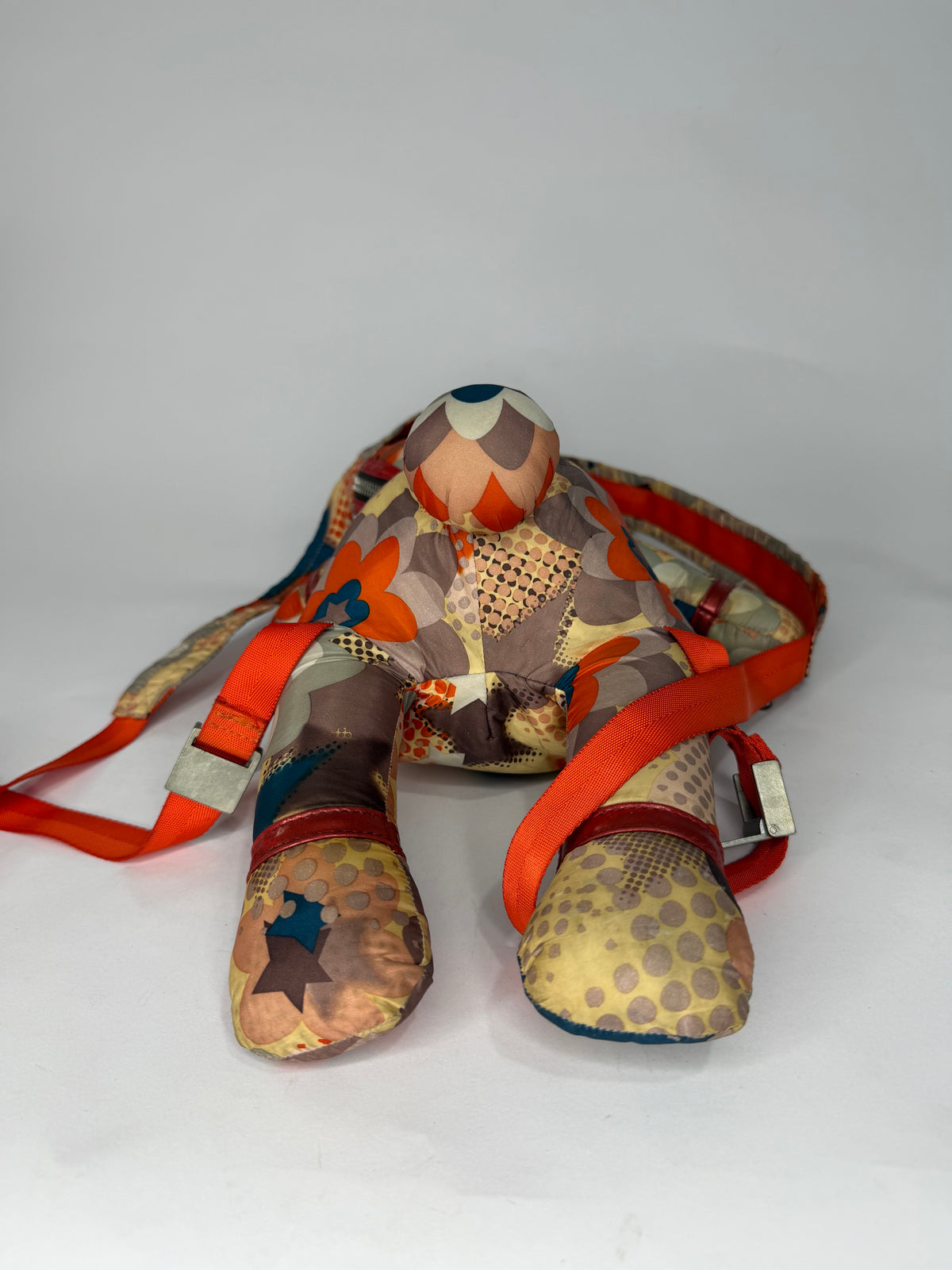 Stella McCartney Multicolor Patchwork Print Mini Doll Backpack with Adjustable Straps
