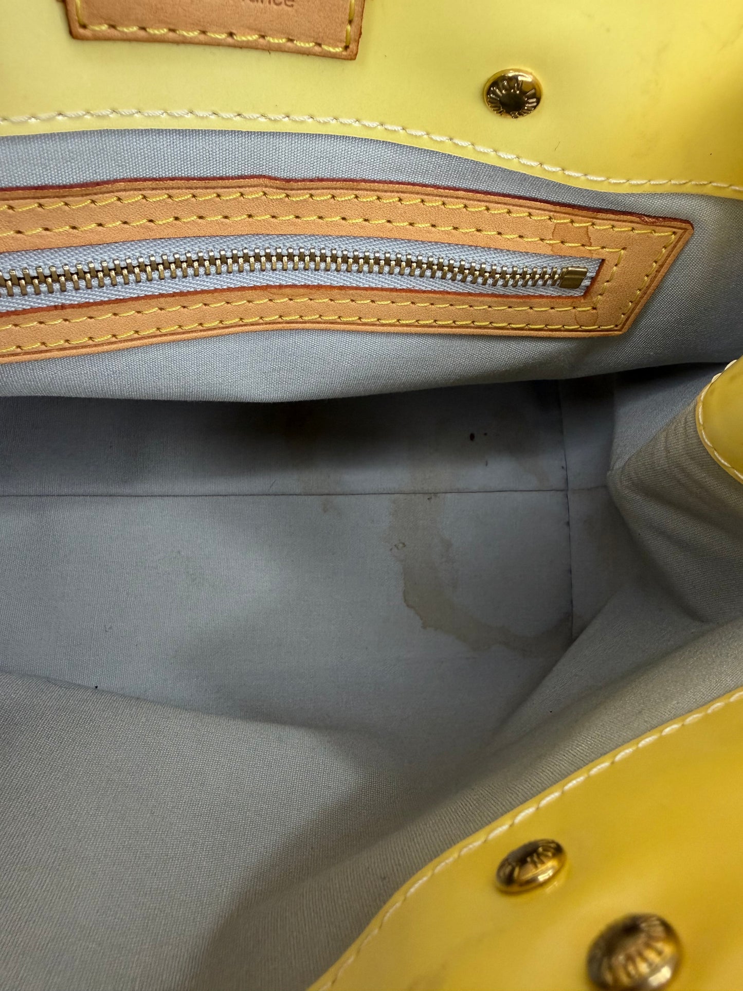Louis Vuitton Yellow Monogram Vernis Reade PM Bag