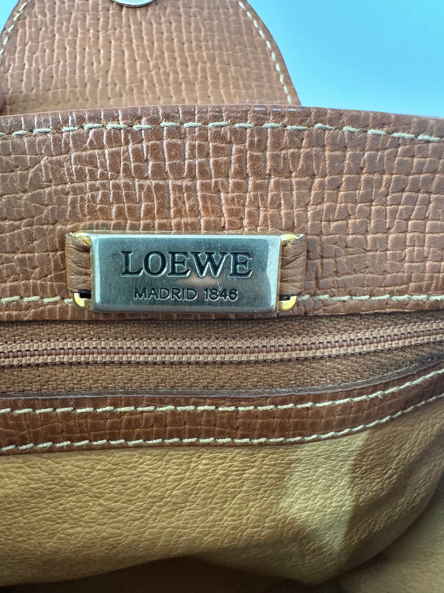 Loewe Vintage Brown Leather Crossbody Bag