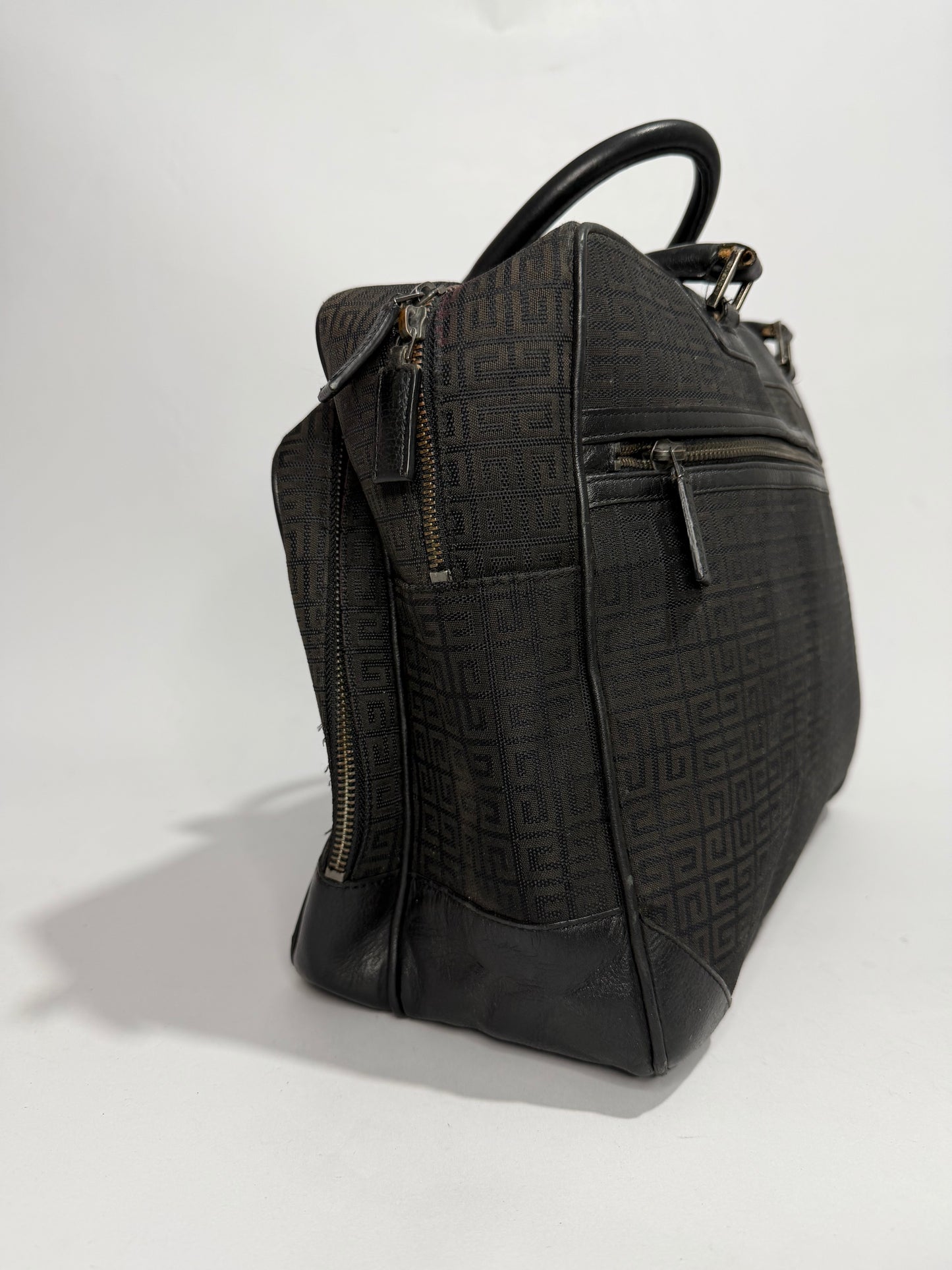 Vintage Givenchy Monogram Travel Boston Bag / Large Weekender Duffel