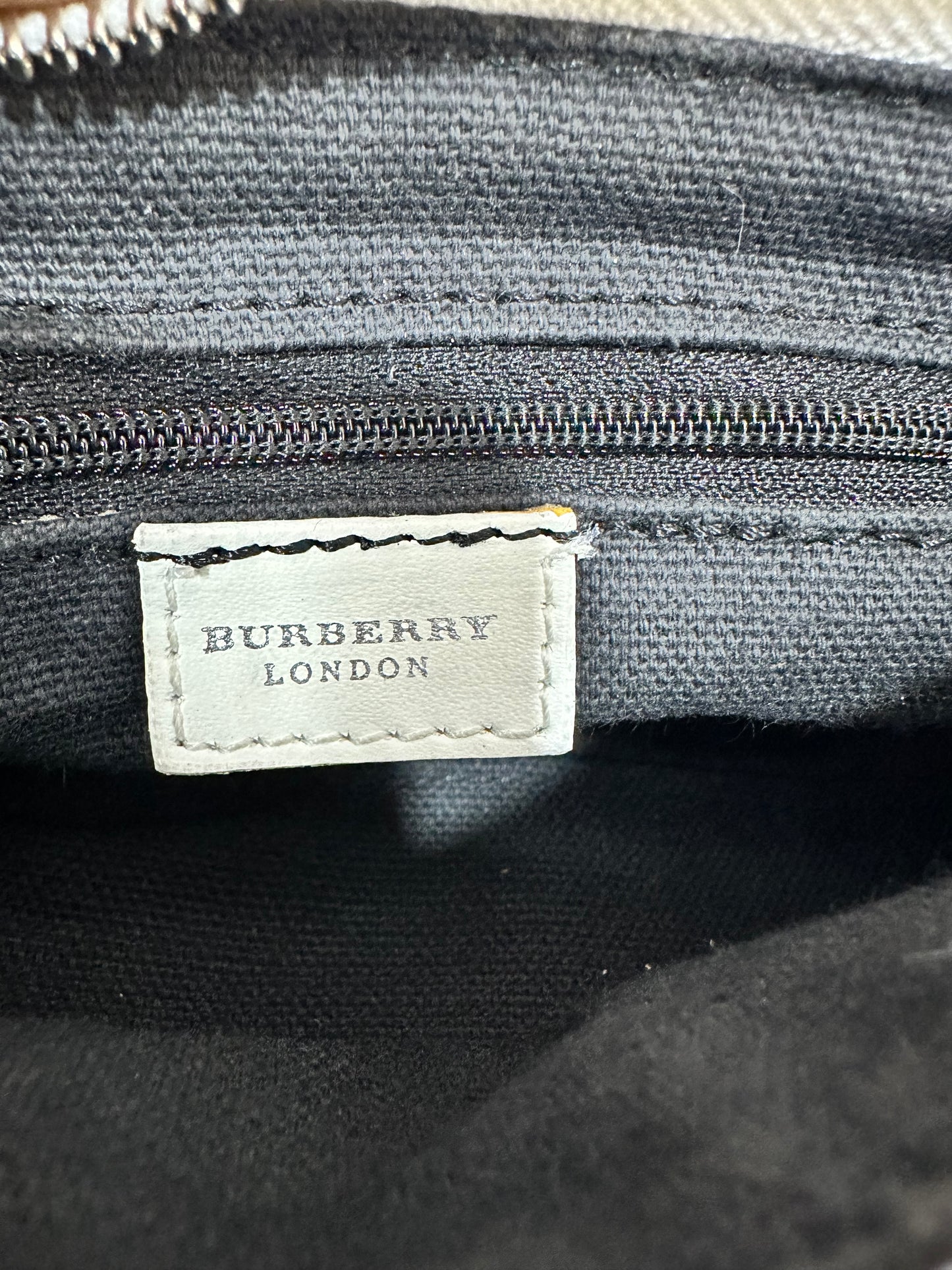 Burberry white Leather Top handle Bag