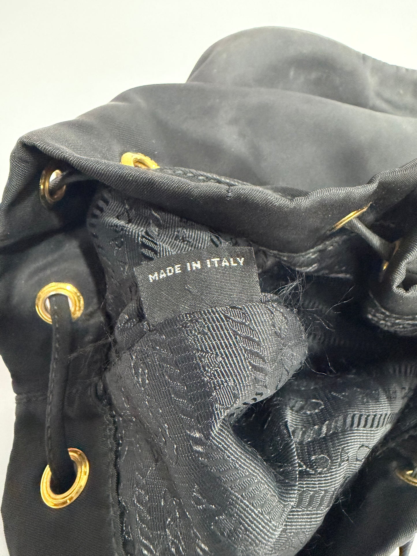 Prada Black Nylon Duet Top Handle Bag