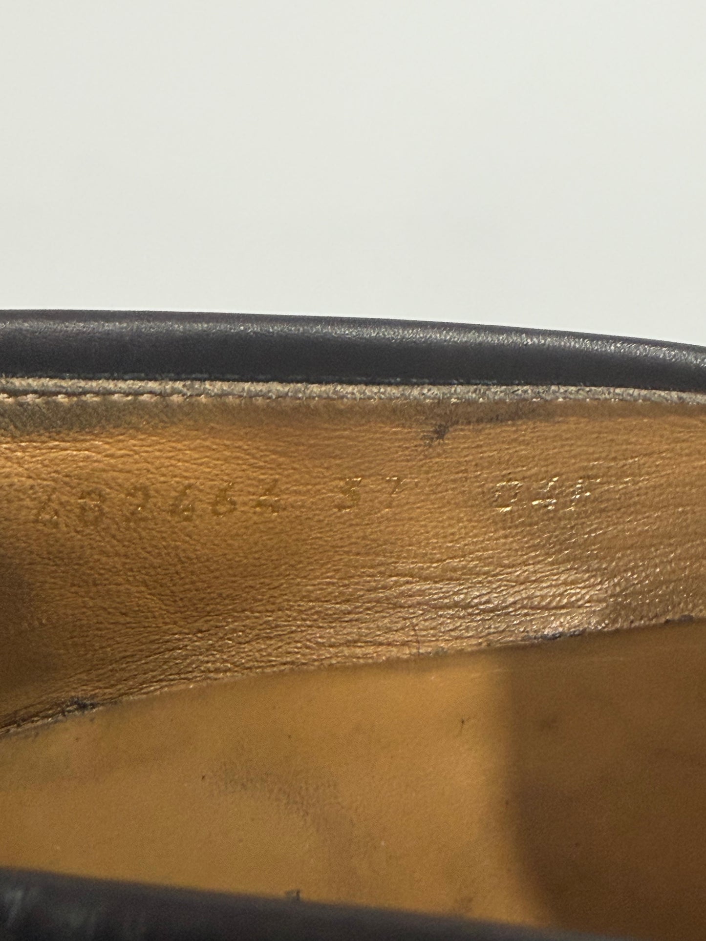 Gucci Black Leather Jordaan Loafers Size 37 EU/7 US/ 4 UK