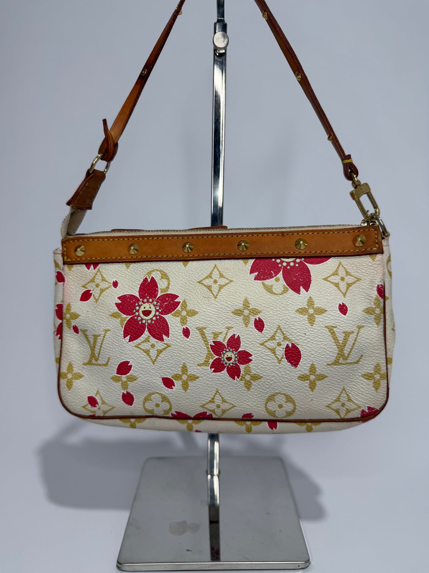 LOUIS VUITTON
Limited Edition Rouge Monogram Cherry Blossom Accessories Pochette Bag