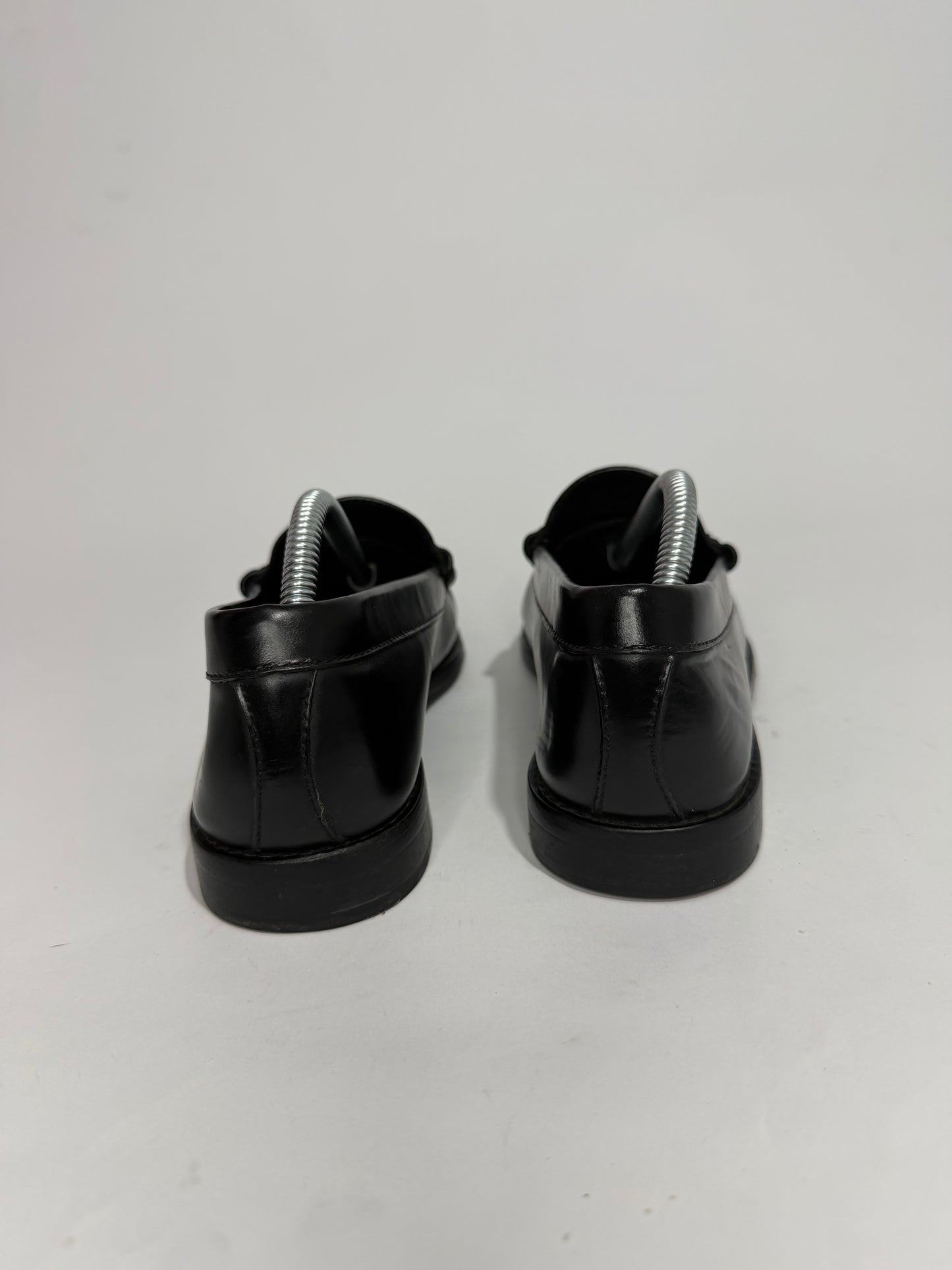Celine Triomphe Black Patent Leather Loafers Size 38 EU/ 8 US / 5 UK