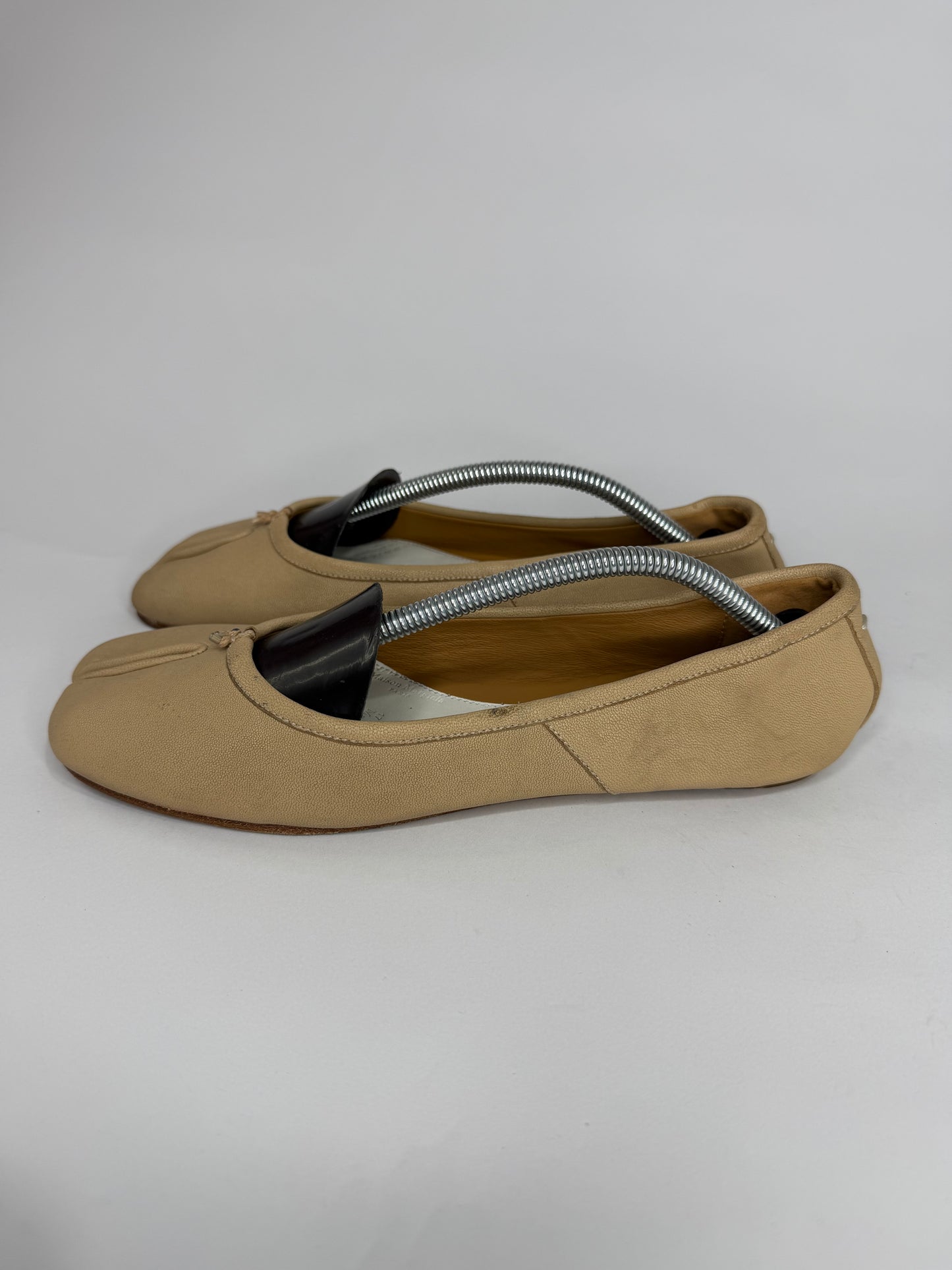 Maison Margiela Tabi Ballet Flats Brown Leather Split-Toe EU 38/ 8 US/ 5 UK