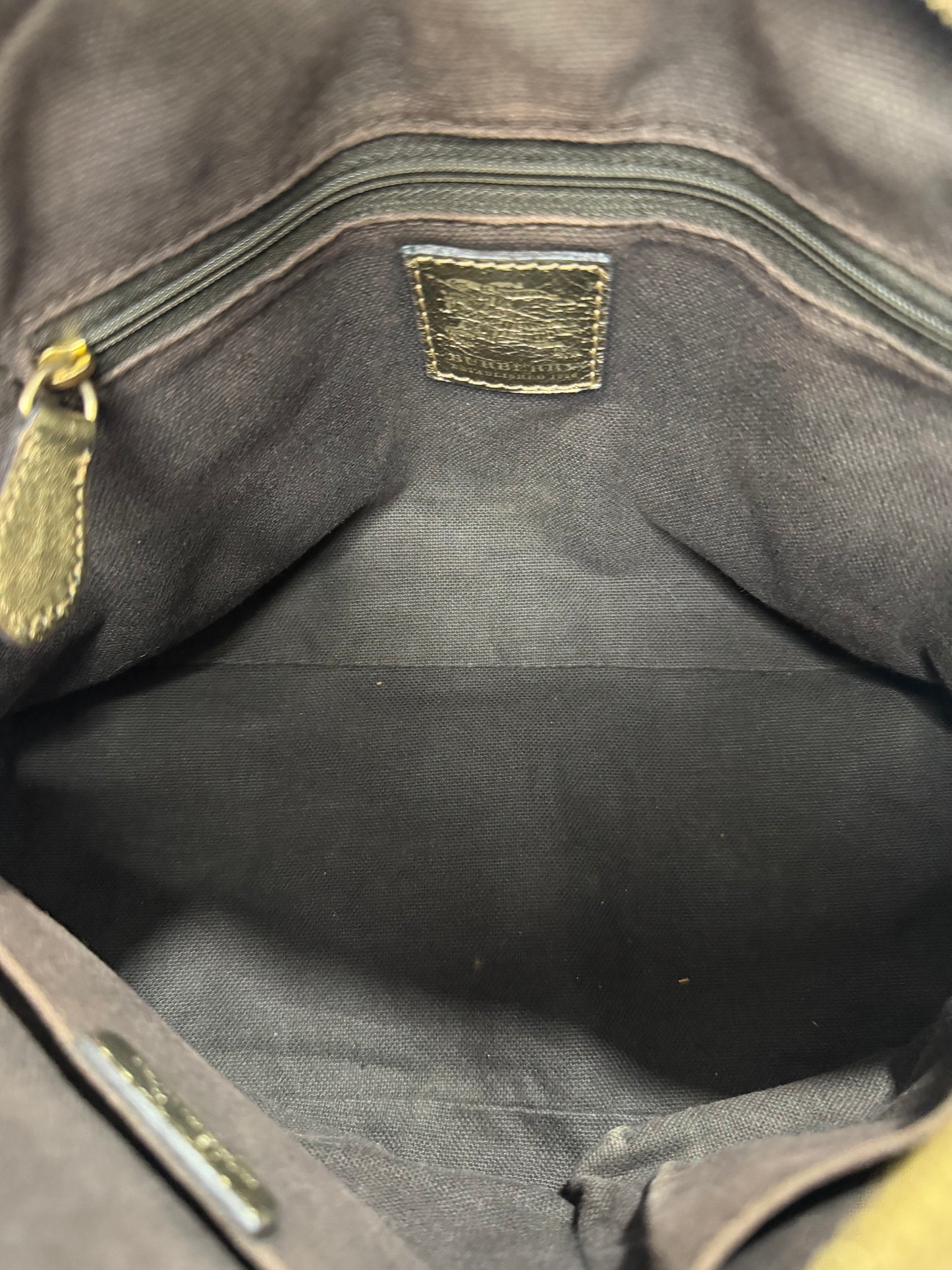 Burberry Haymarket Check Coated Canvas Small Thornley Bowling Bag