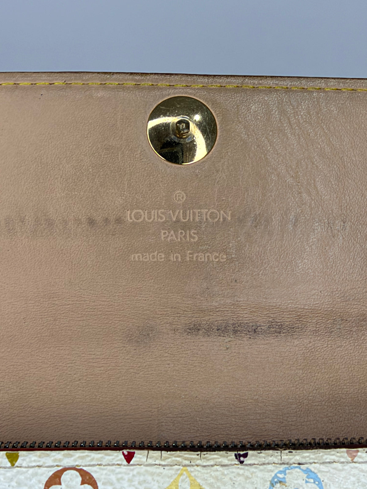Louis Vuitton White Monogram Multicolore Canvas Sarah Wallet