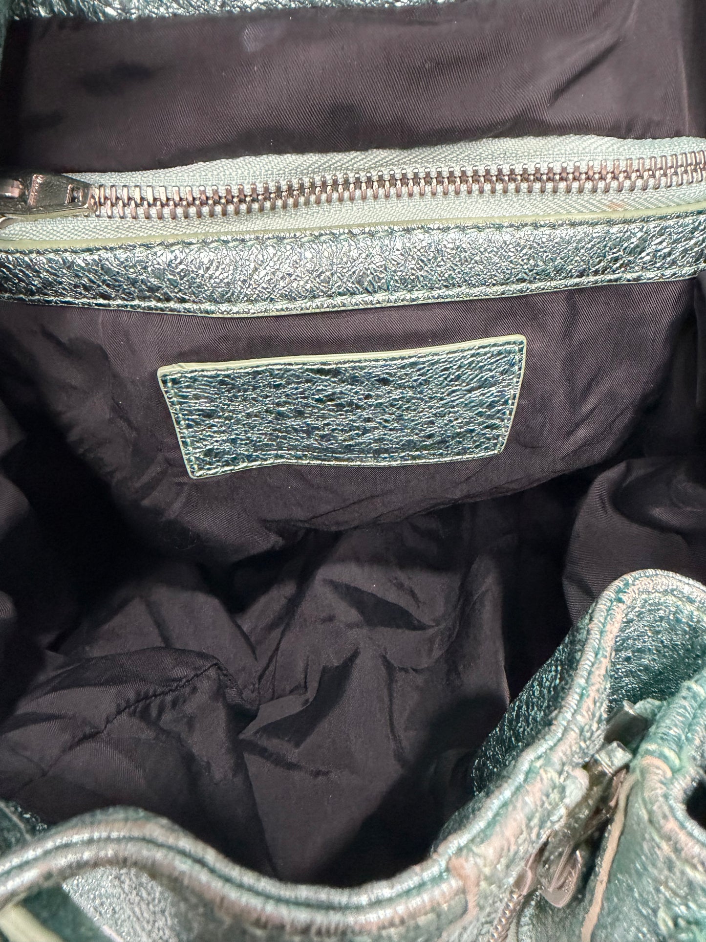 Alexander Wang Metallic Mint Leather Marti Backpack Bag