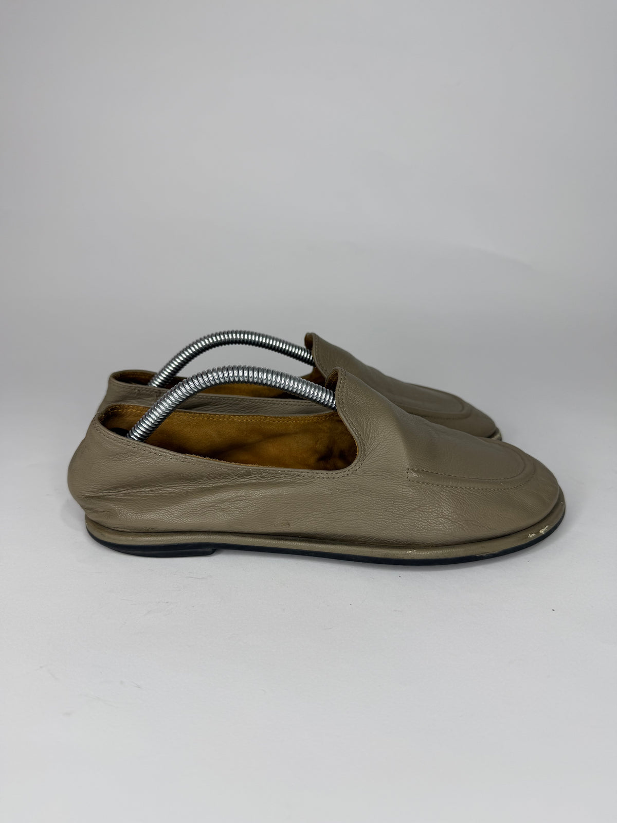 The Row Grey Leather Canal Loafers Size 36 EU/ 6 US / 3 UK
