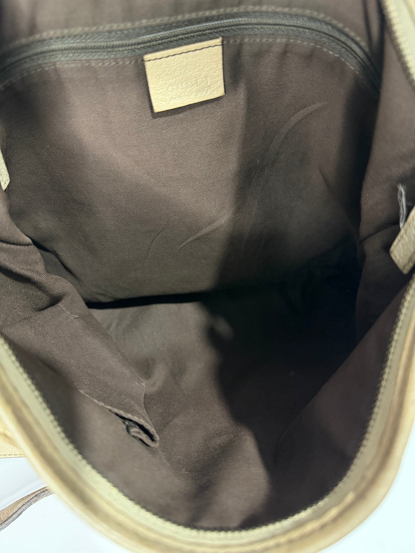 Gucci Brown/Beige GG Canvas Abbey D-Ring Handbag