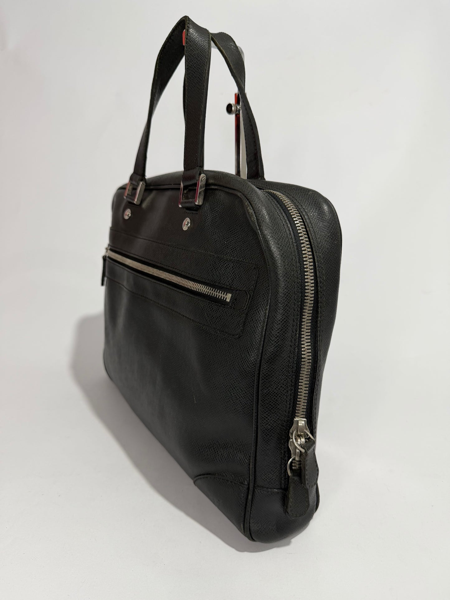 Louis Vuitton Black Taiga Leather Alexander Briefcase