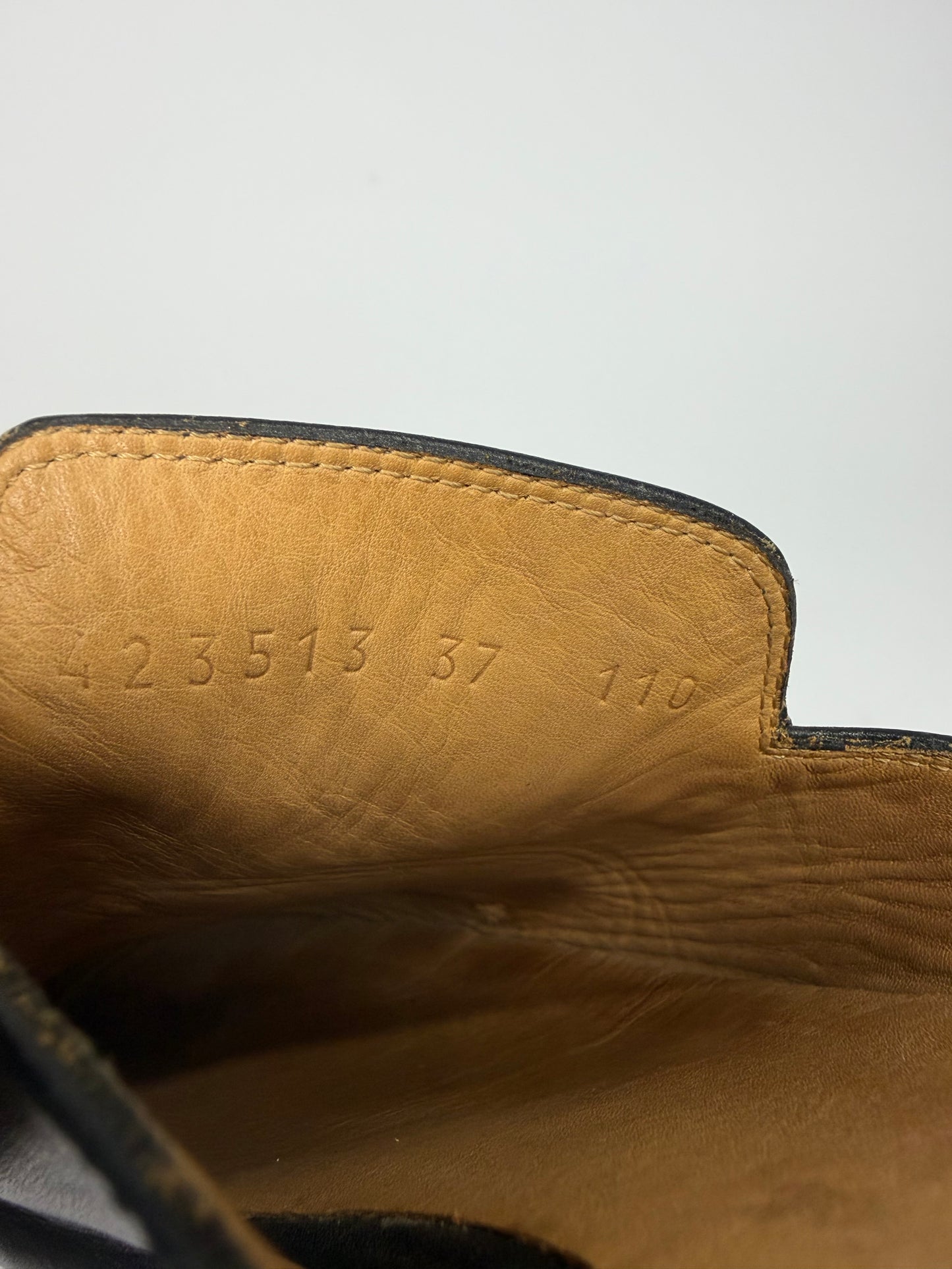 Gucci Black Leather Horsebit Mules Size 37 EU/ 7 US