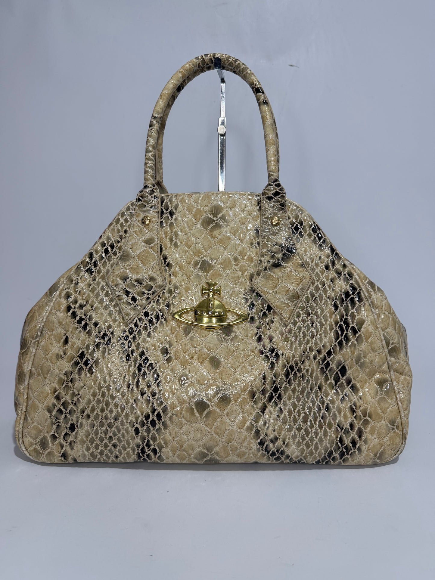 VIVIENNE WESTWOOD WOMENS’ CROC EMBOSSEDJOHANNA LARGE YASMINE BAG.