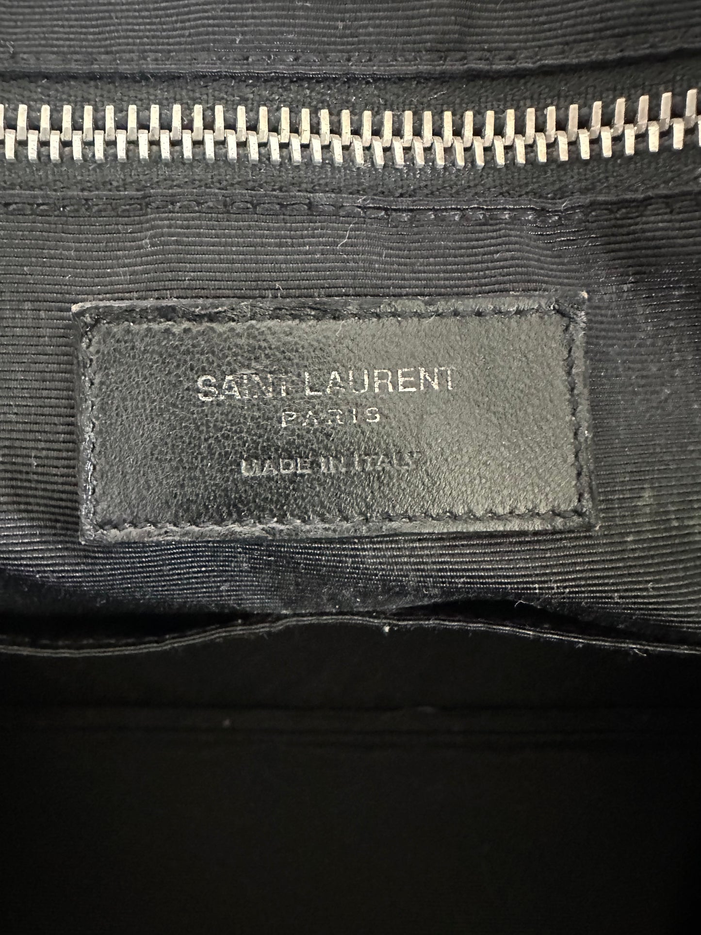 SAINT LAURENT Black Leather Museum Briefcase