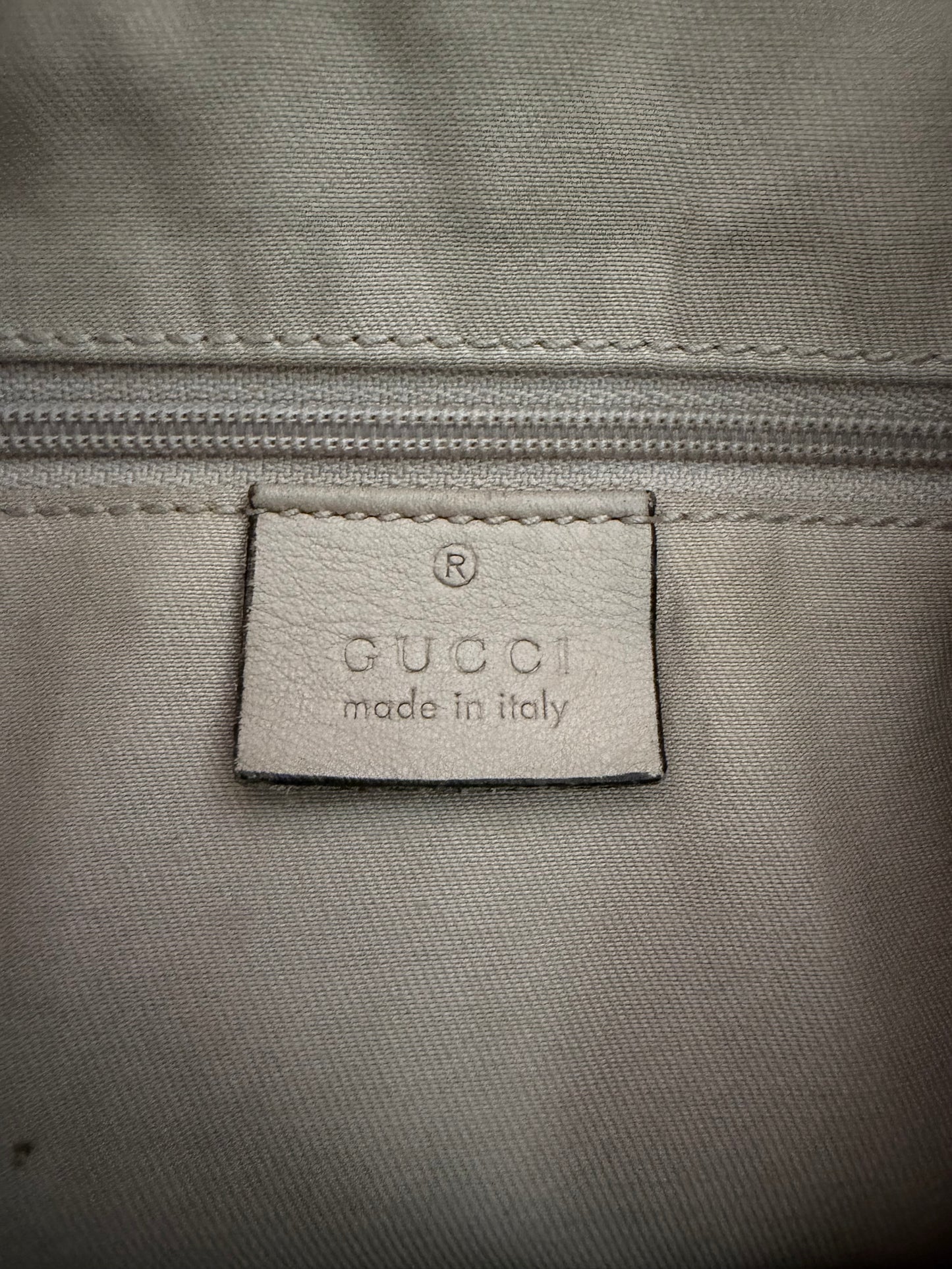 GUCCI
Monogram Medium New Britt Hobo Beige