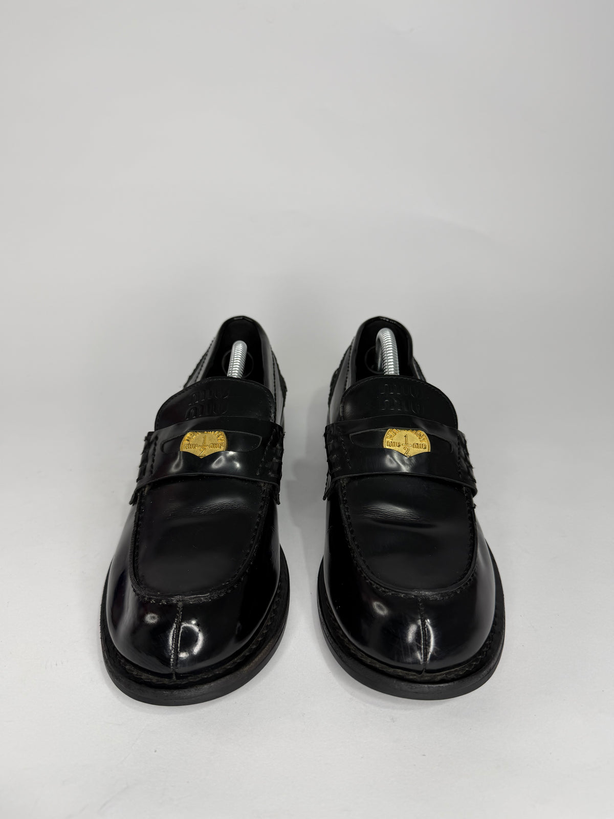 Miu Miu
Black Leather Penny Loafers
Women's Size: 8 US | IT 38