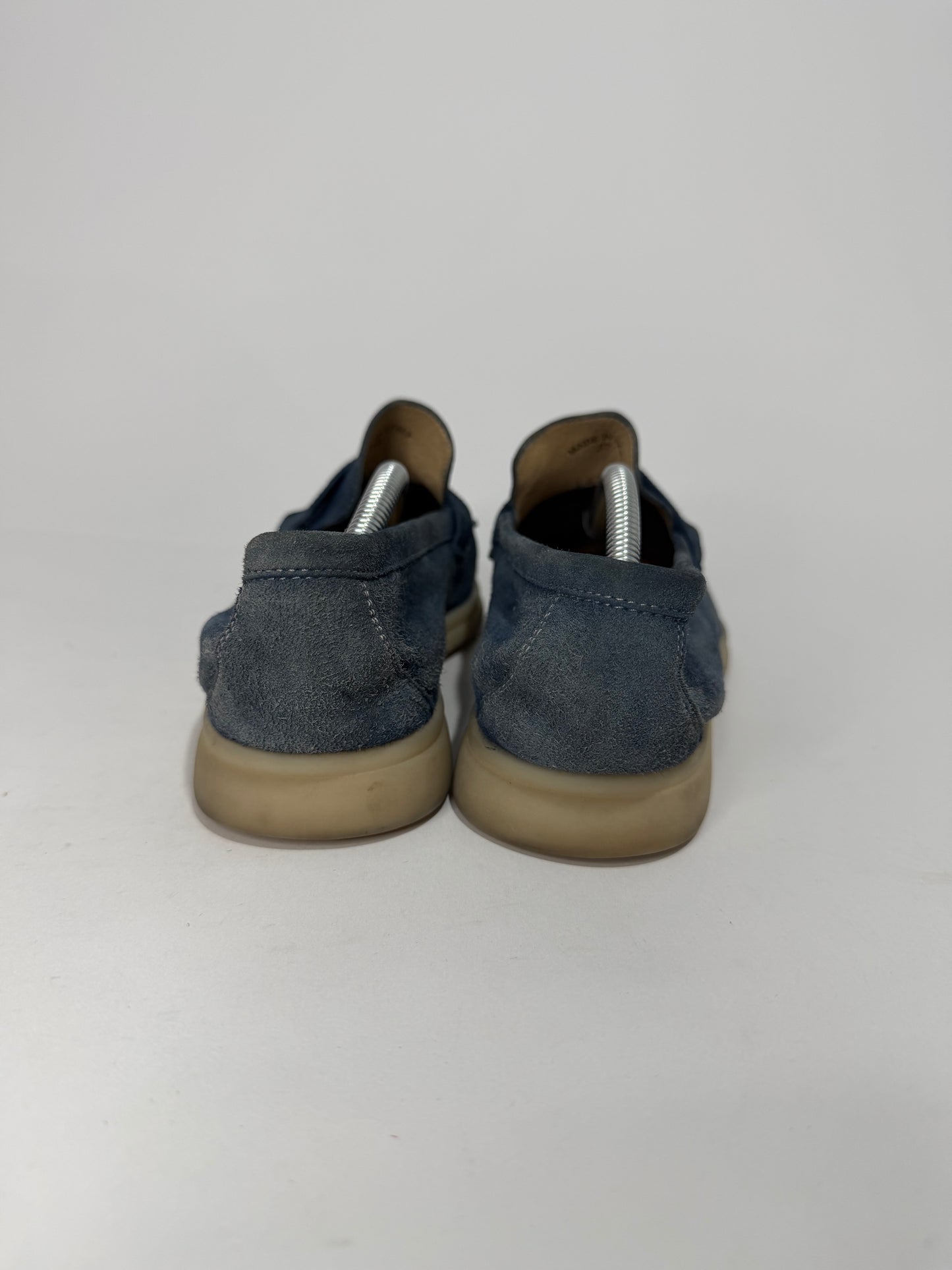 Loro Piana Blue Suede Summer Charms Walk Loafers Size 37 EU/ 7 US