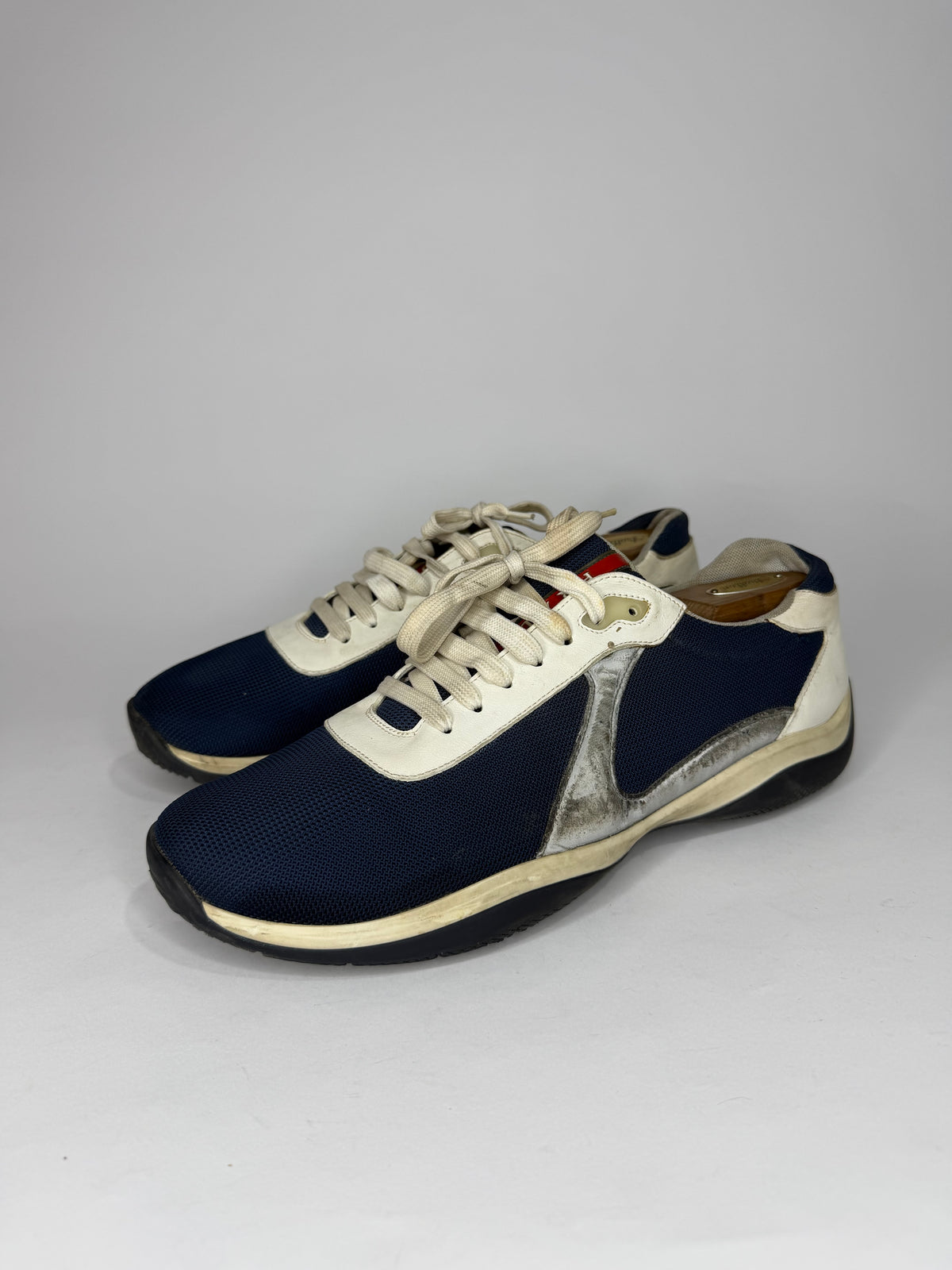 Prada American Cup Mesh Printed Sneakers Size 11 UK/ 12 US/ 44 EU