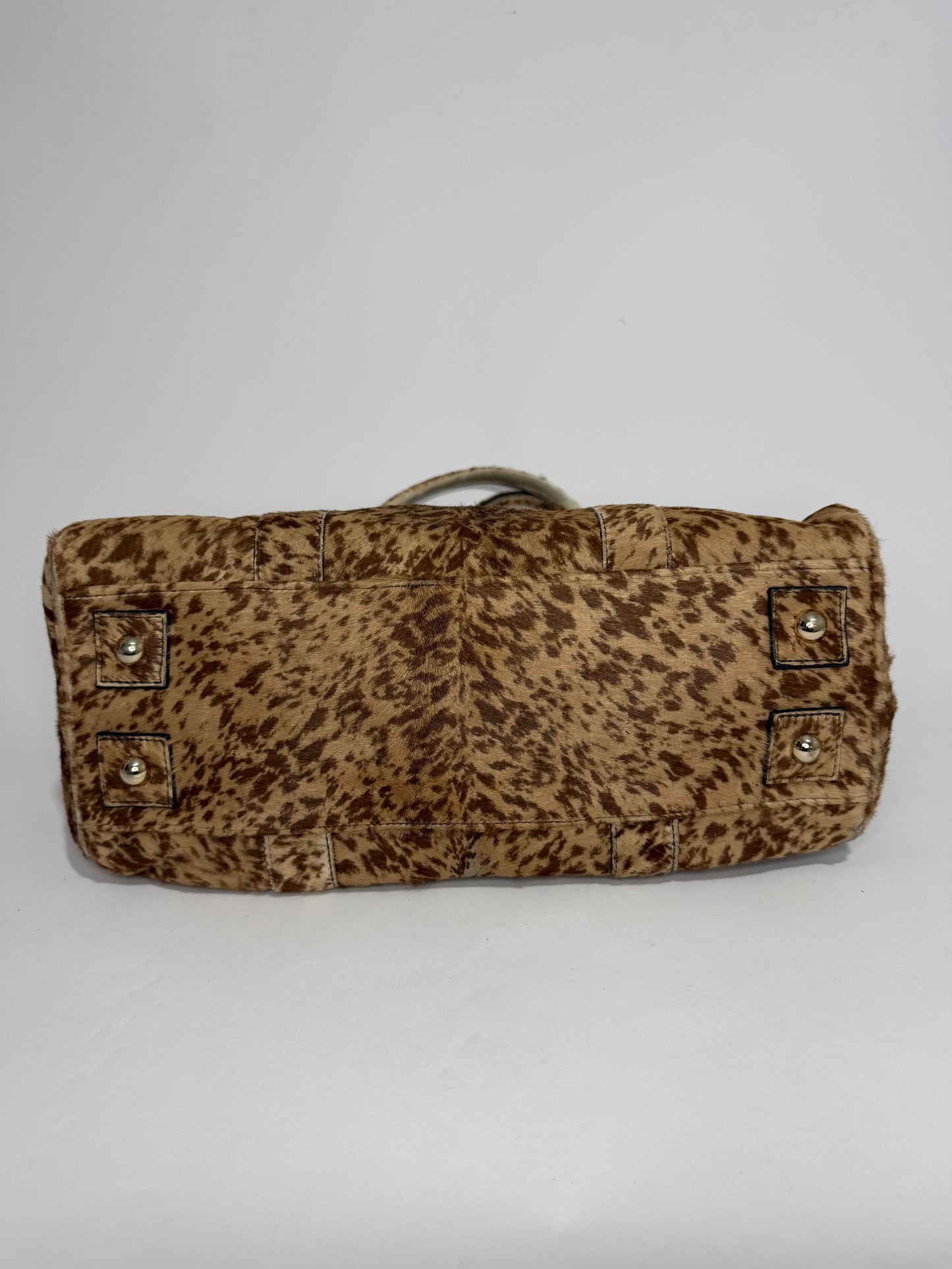 Mulberry Bayswater Pony Hair Leopard Print Tote Bag Brown Calf Hair Leather