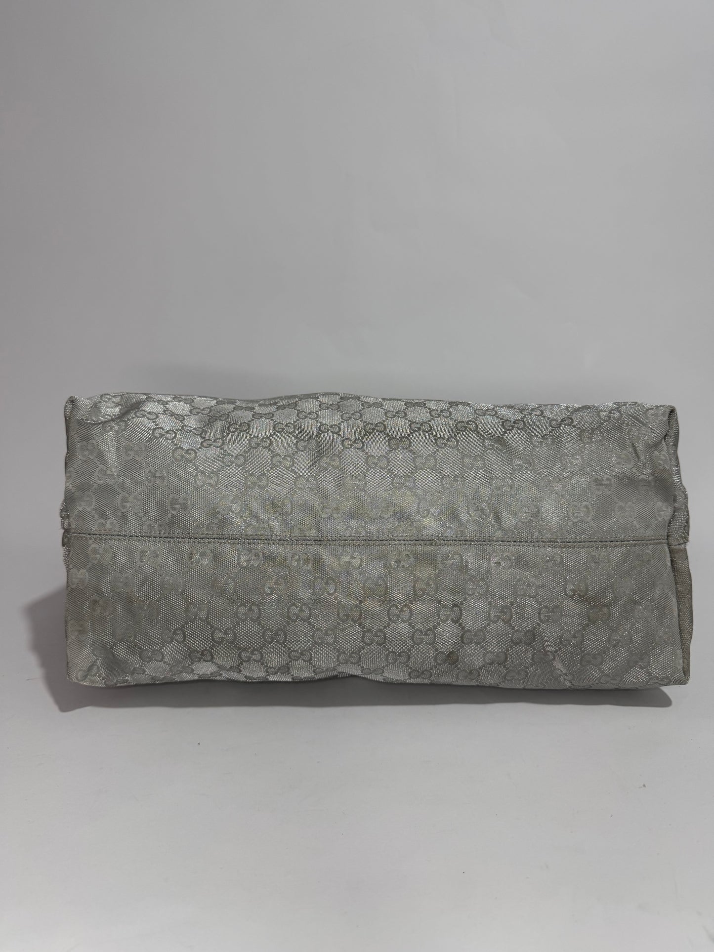 GUCCI
Metallic Silver GG Canvas Travel Tote
