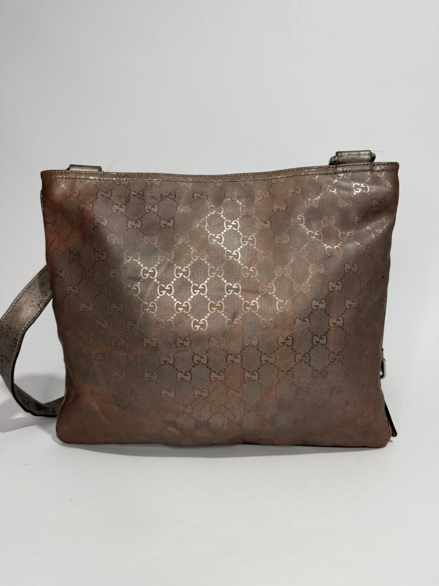 Gucci Metallic Purple GG Imprime Messenger