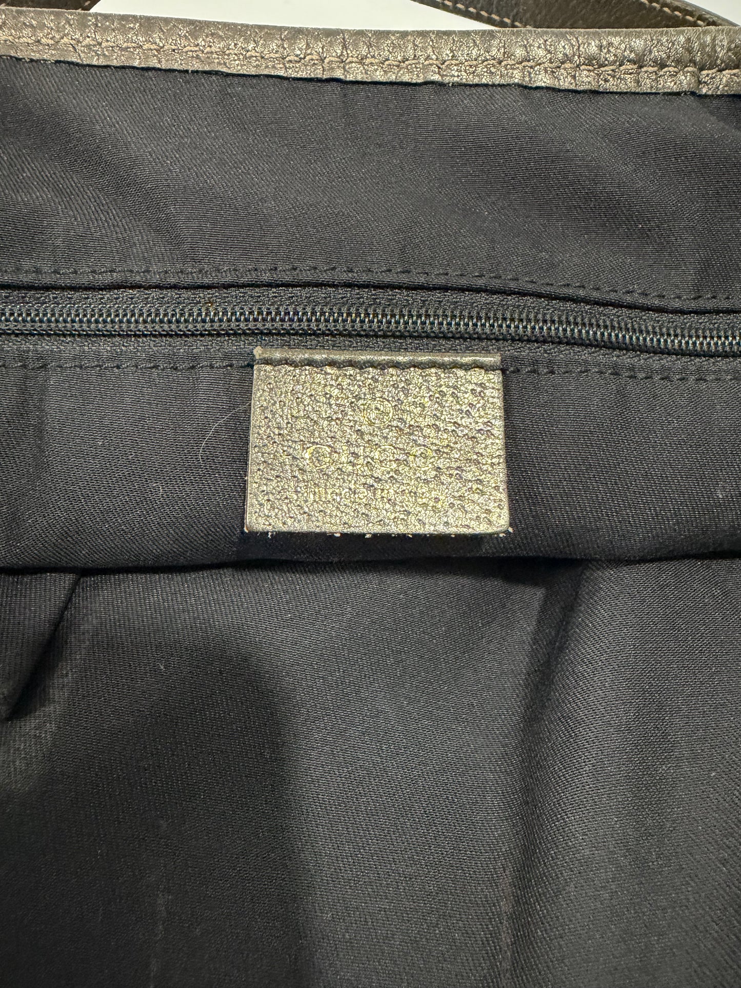 Gucci Beige/Grey GG Canvas and Leather Abbey Tote
