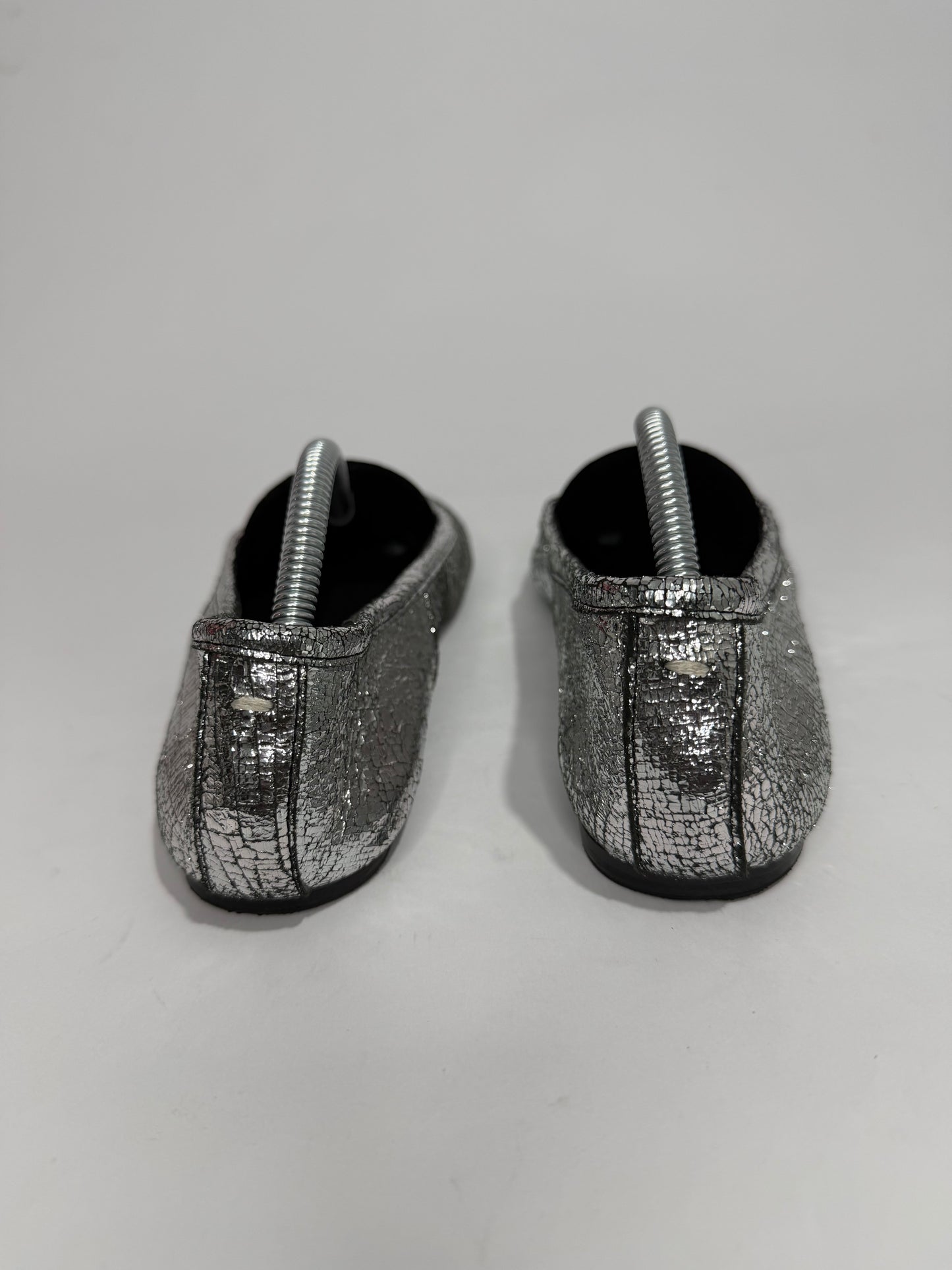 Maison Margiela Silver Tabi Mirror Ballerina Flats Size 37EU/ 7 US