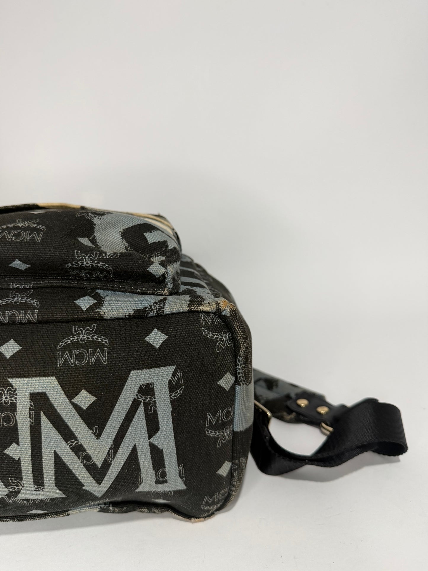 MCM x Fabian Fiehl Limited Edition Stark Backpack – Graphic Visetos Canvas, Black/Grey