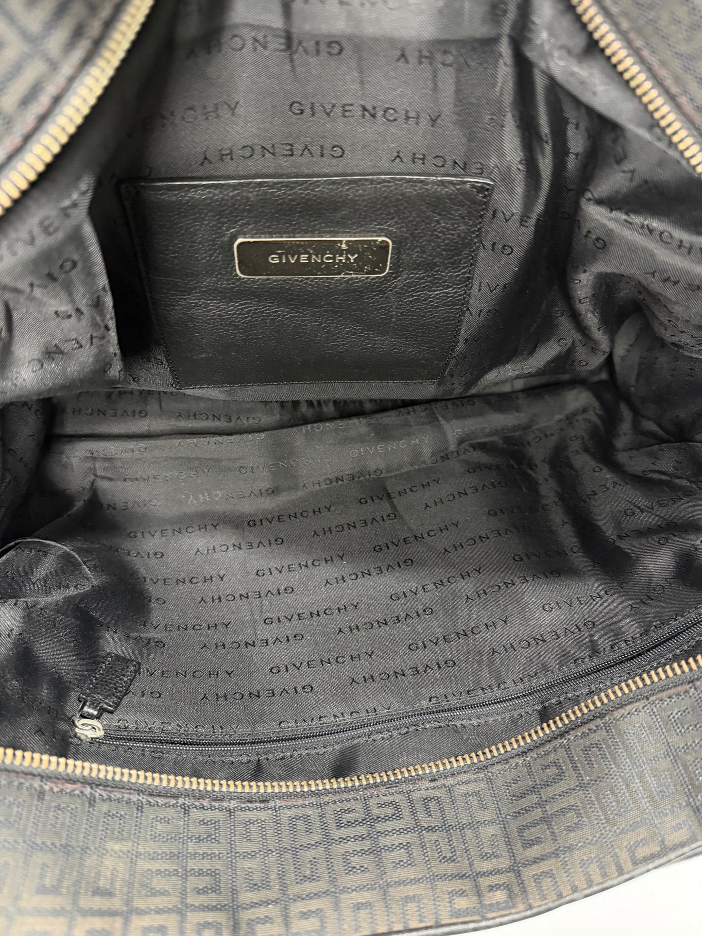 Vintage Givenchy Monogram Travel Boston Bag / Large Weekender Duffel