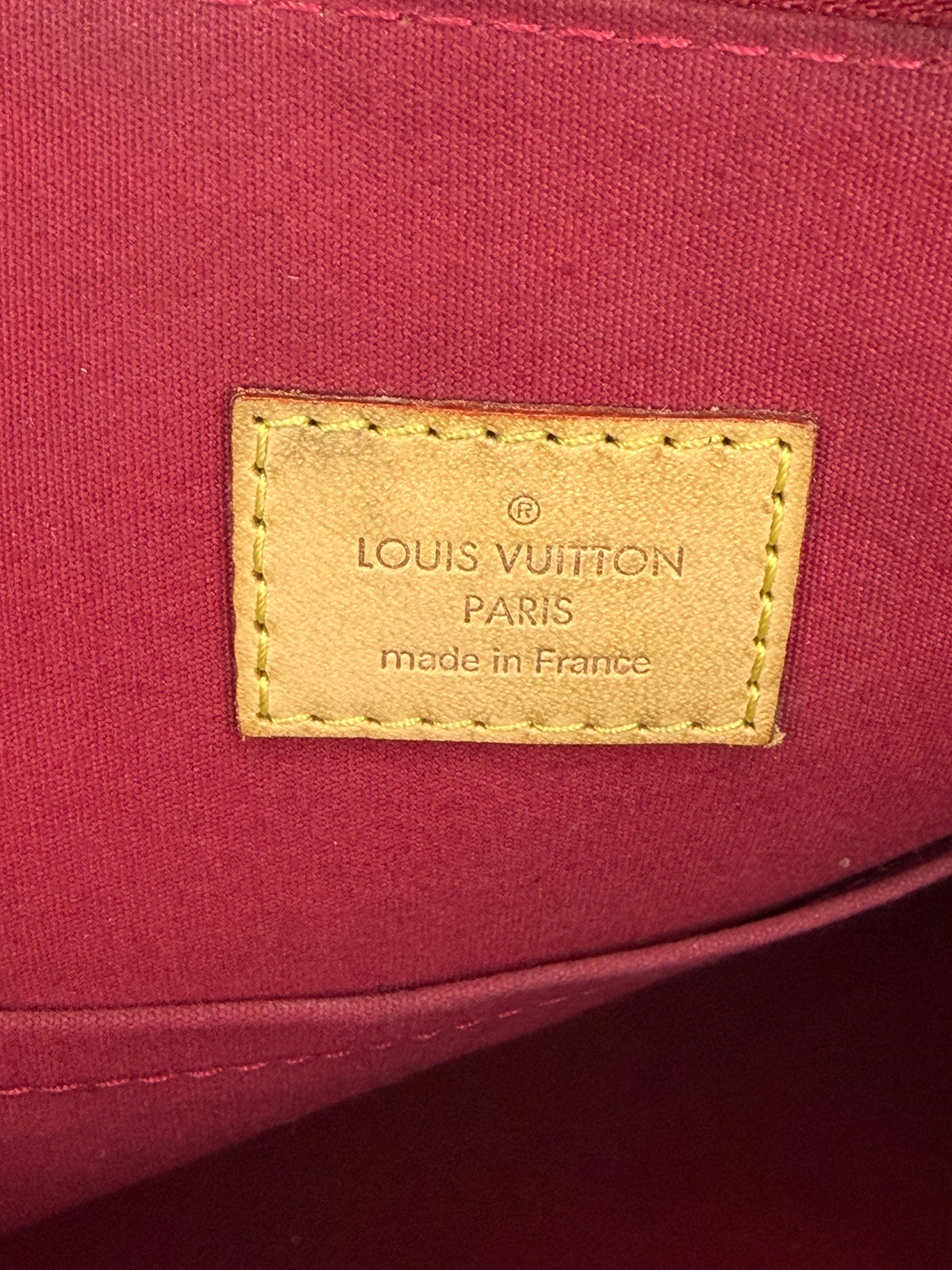 Louis Vuitton Pomme D’amour Monogram Vernis Alma GM Bag