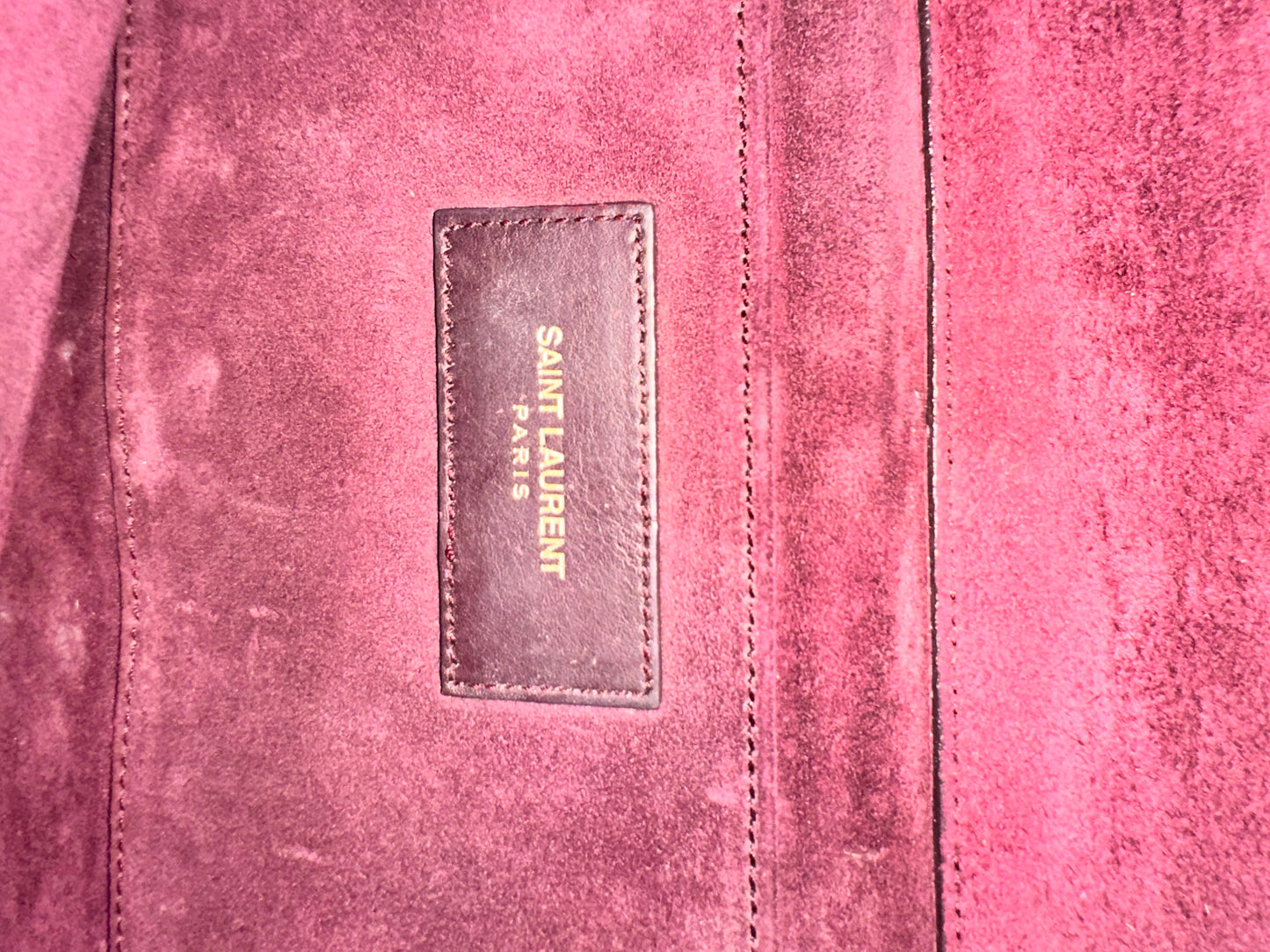 Saint Laurent Brown Leather Y-Ligne Clutch