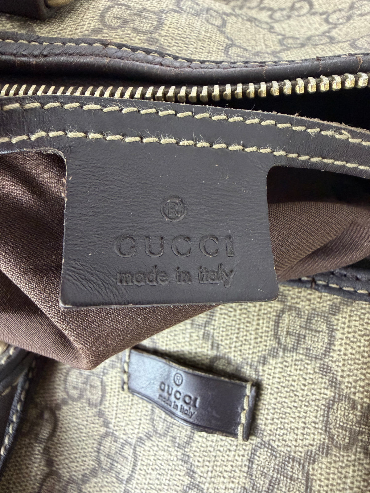 GUCCI
GG Plus Monogram Large Carry On Duffle Bag Brown