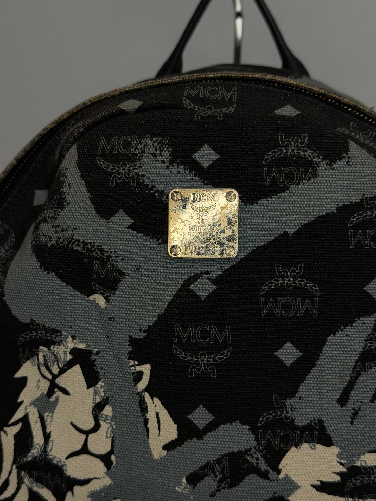 MCM x Fabian Fiehl Limited Edition Stark Backpack – Graphic Visetos Canvas, Black/Grey