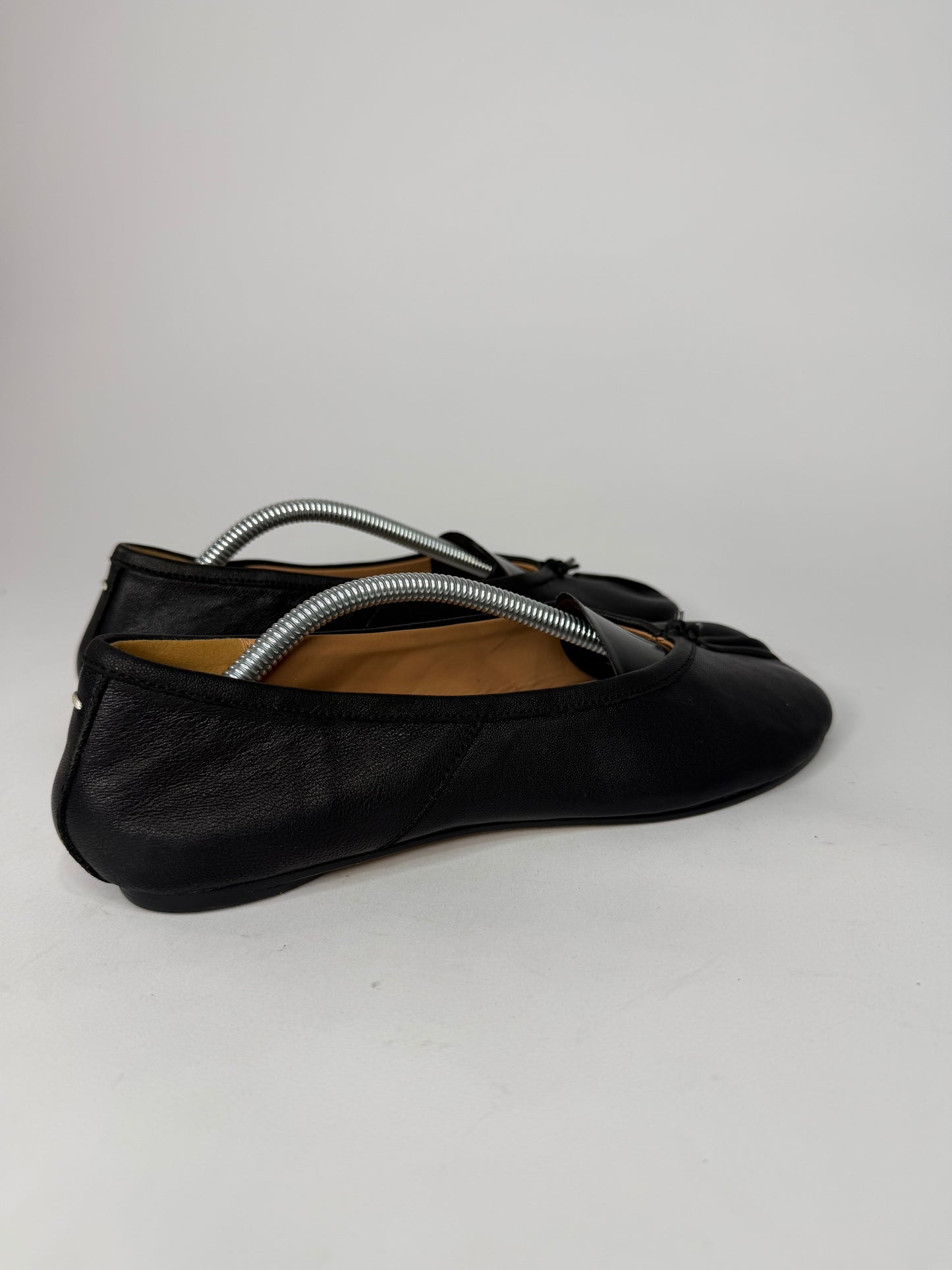 Maison Margiela Tabi Ballet Flats Black Leather Split-Toe EU 39