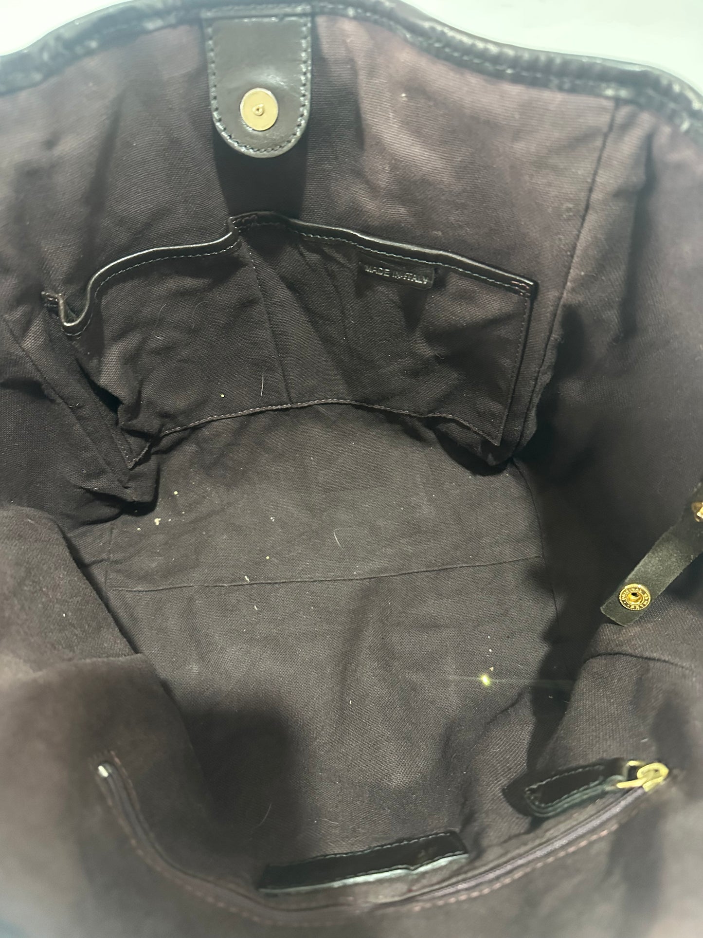 Burberry Beige Brown Haymarket Coated Canvas and Suede Canterbury Tote