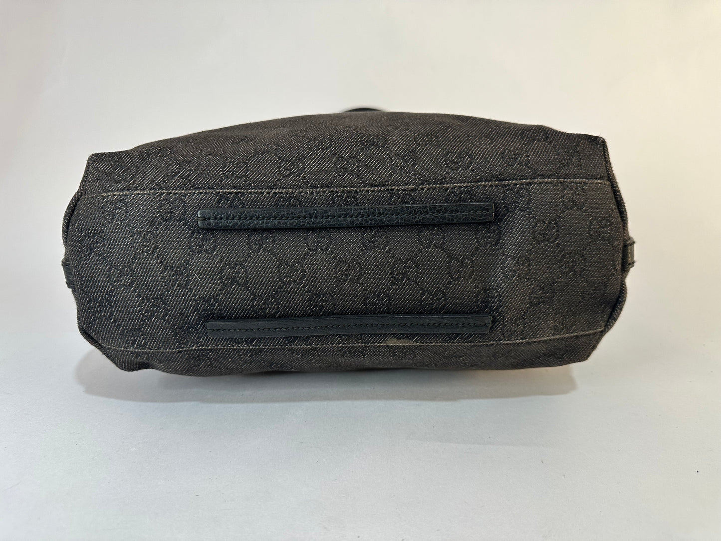 Gucci Black GG Fabric Drawstring Bucket Tote