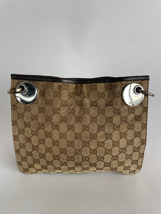 GUCCI
Monogram Eclipse Messenger Bag Brown