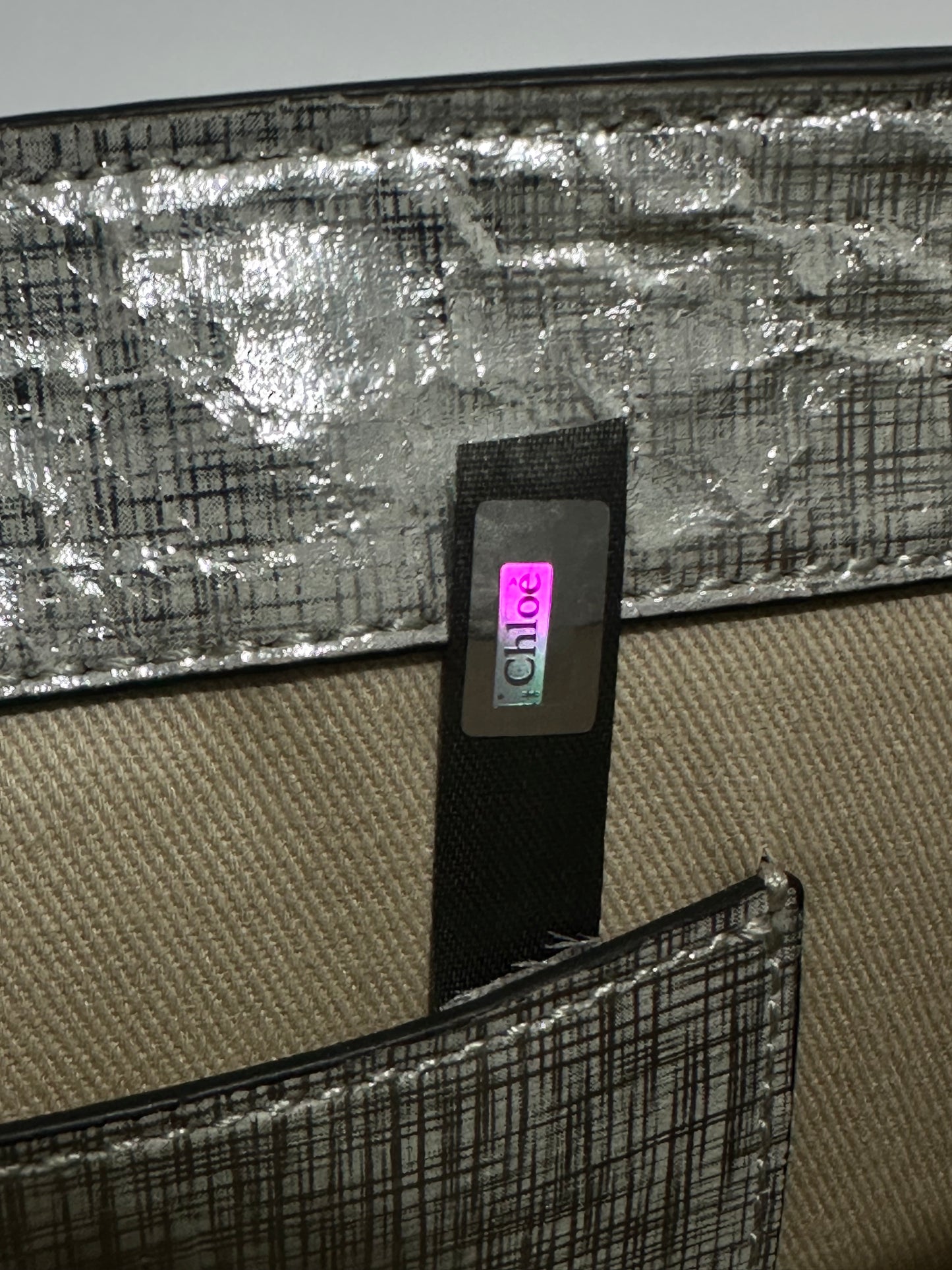 Chloe Metallic Gold Leather Small Tess Top Handle Bag